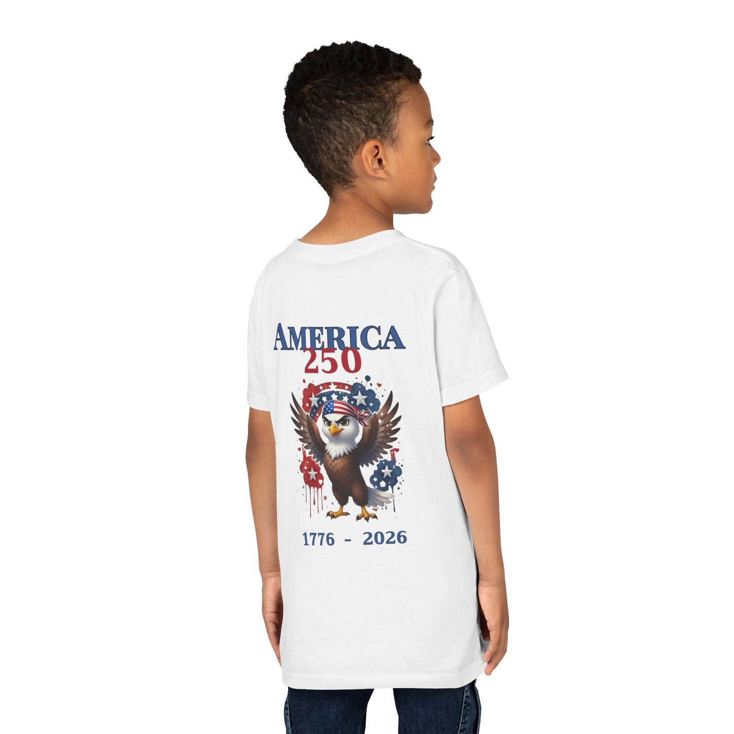 America 250 Patriotic Eagle 1776-2026 Independence Day Youth Shirt