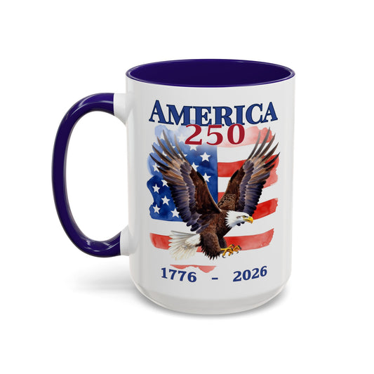 America 250 Patriotic Eagle Mug 1776–2026  (11oz & 15oz)