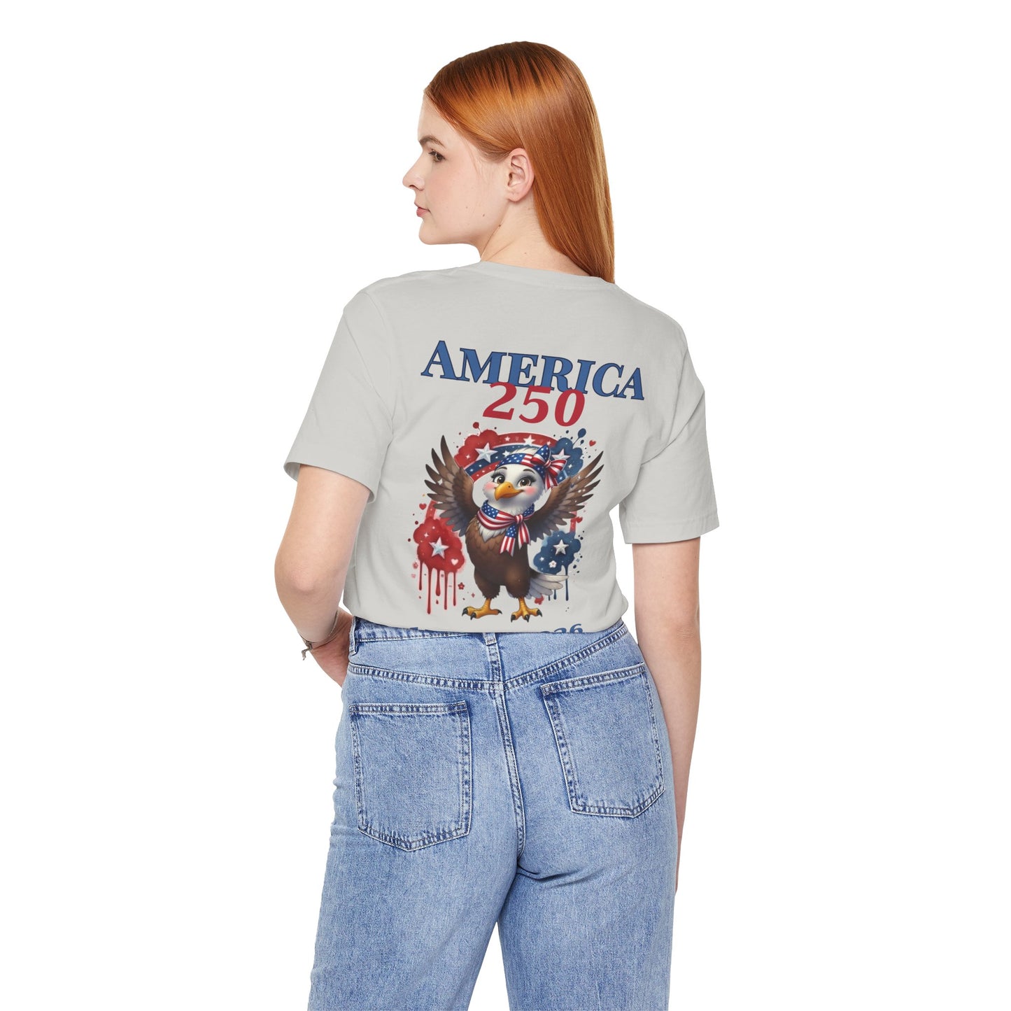Mom / Aunt America 250 Eagle Woman's T-Shirt — 1776-2026 Patriotic Fourth of July Tee