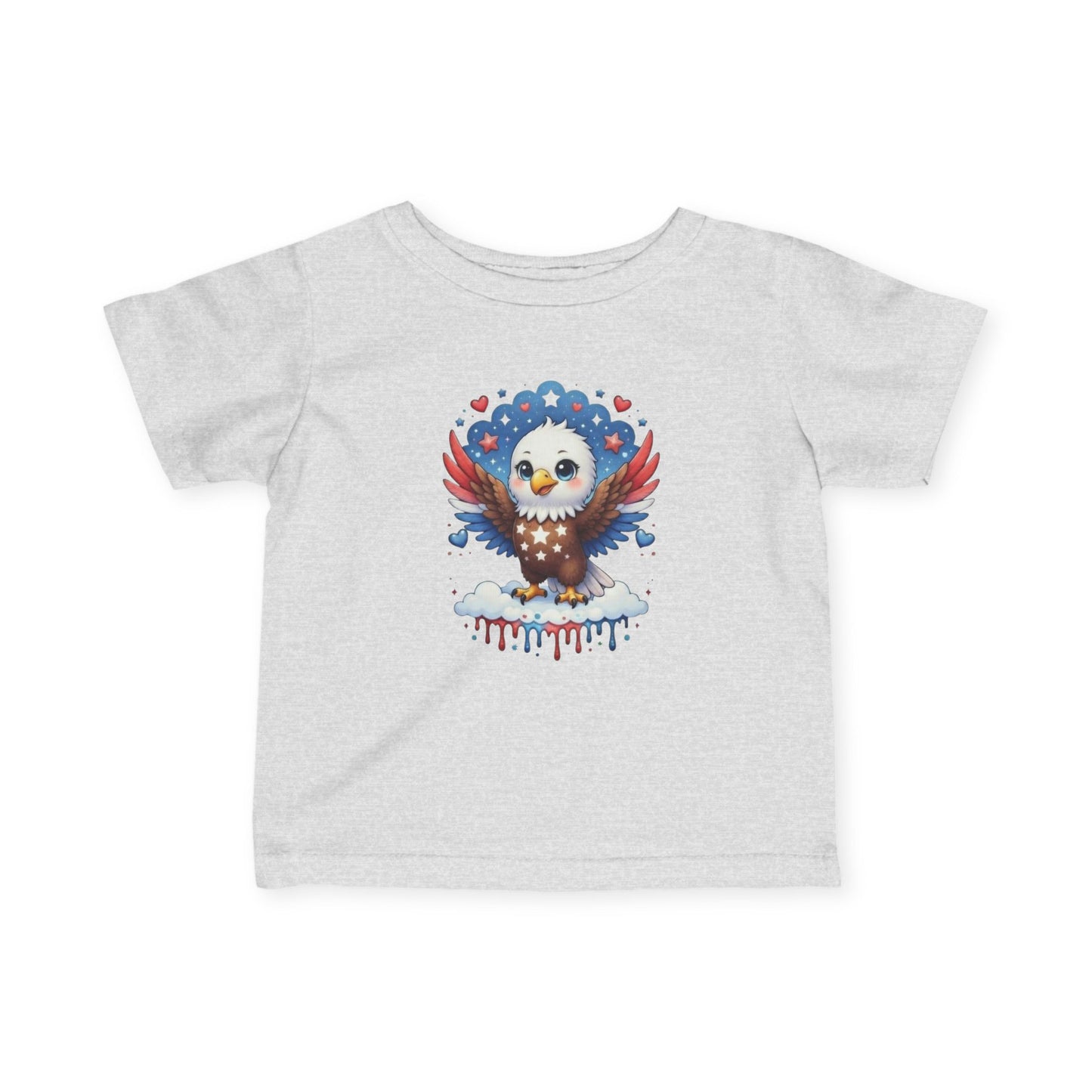 Infant Tee — "America 250" Patriotic Eagle Baby Shirt (4th of July, Memorial Day)
