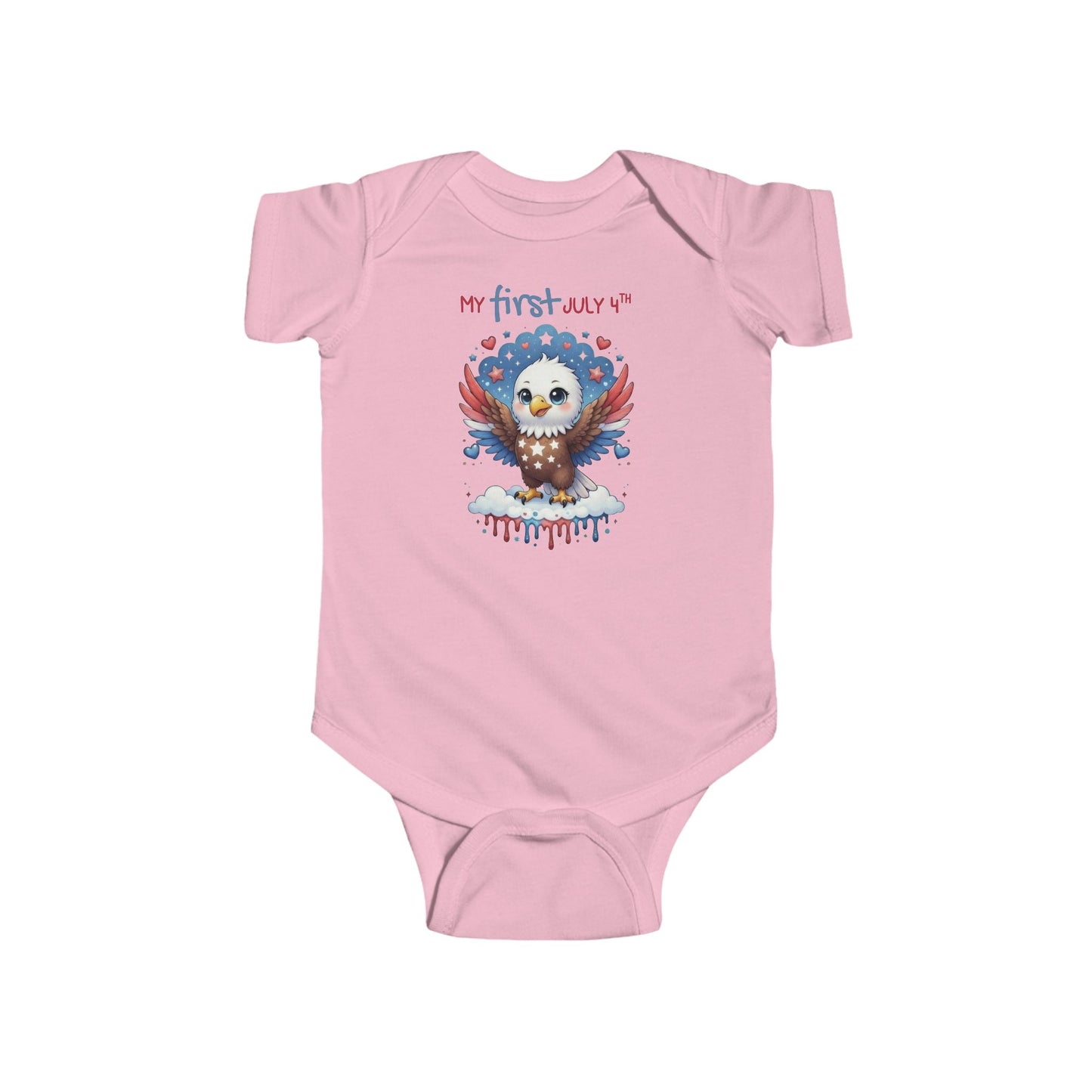 My First July 4th Eagle Infant Bodysuit - Patriotic Baby Onesie