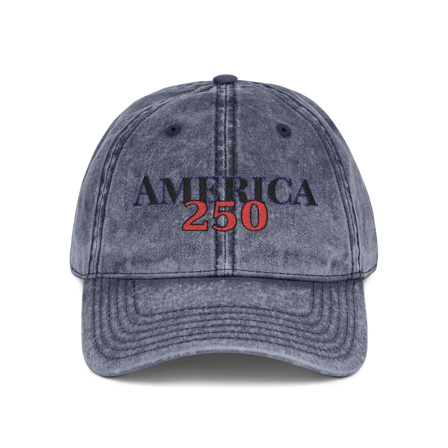 America 250 Vintage Cap (Embroidery) - Patriotic Hat