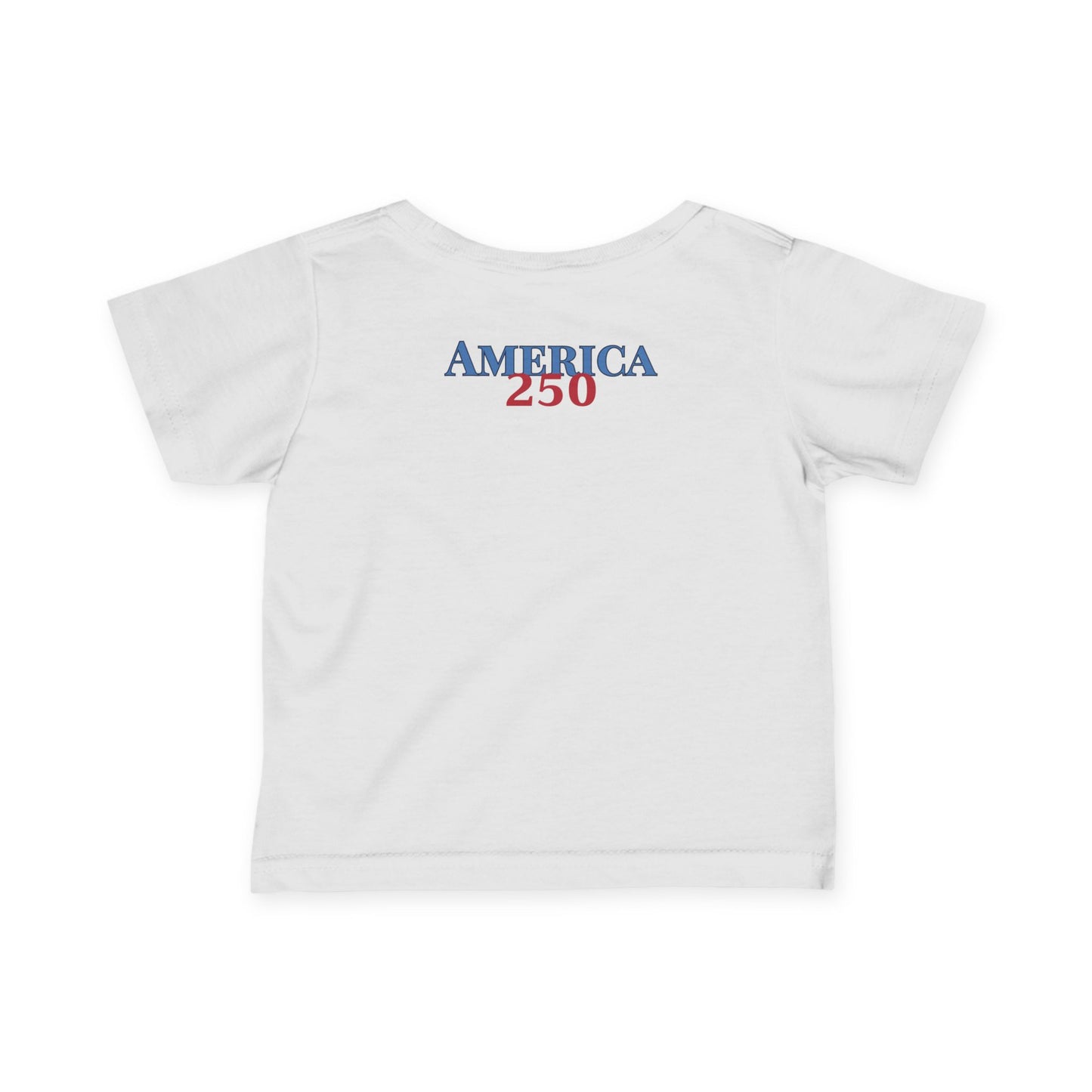 Infant Tee — "America 250" Patriotic Eagle Baby Shirt (4th of July, Memorial Day)