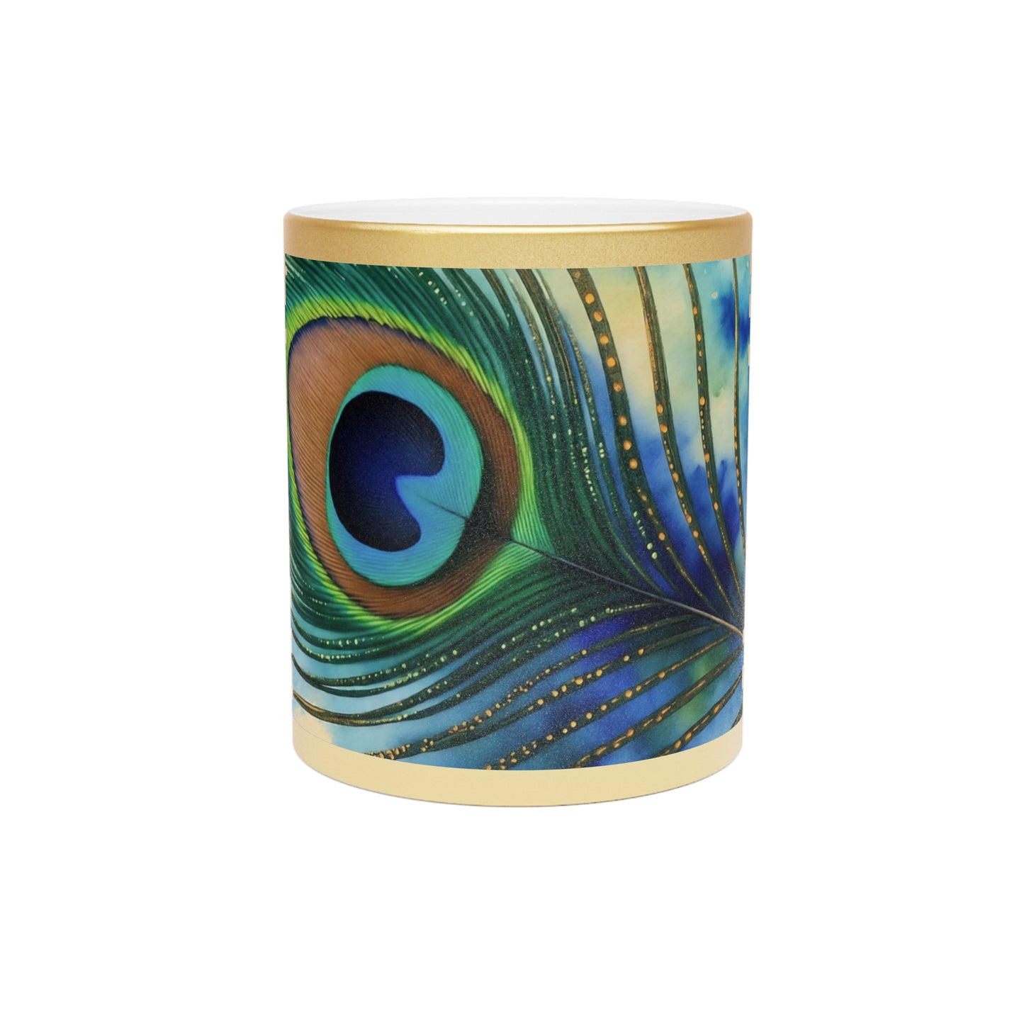 Peacock Feather Metallic Mug Collection