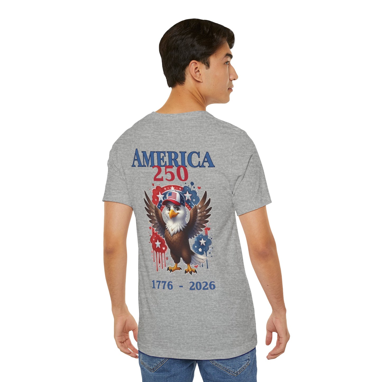 Dad / Grandapa America 250 Eagle T-Shirt — 1776-2026 Patriotic Fourth of July Tee