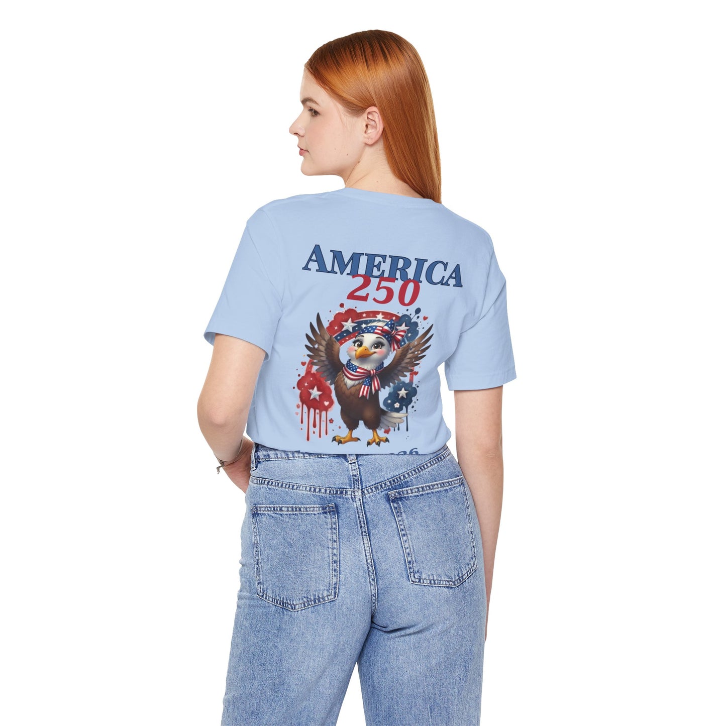 Mom / Aunt America 250 Eagle Woman's T-Shirt — 1776-2026 Patriotic Fourth of July Tee