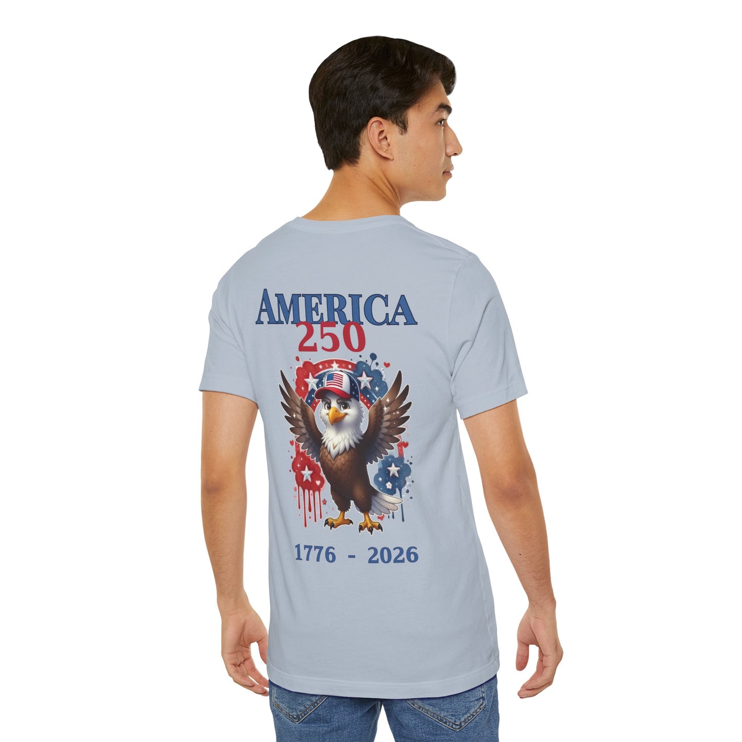 Dad / Grandapa America 250 Eagle T-Shirt — 1776-2026 Patriotic Fourth of July Tee