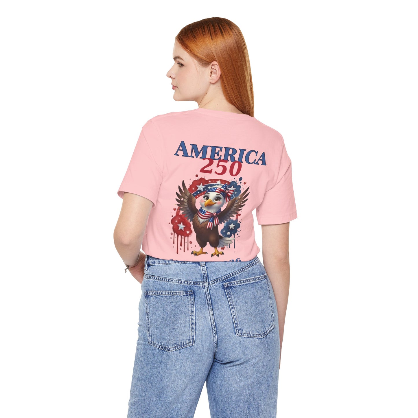 Mom / Aunt America 250 Eagle Woman's T-Shirt — 1776-2026 Patriotic Fourth of July Tee