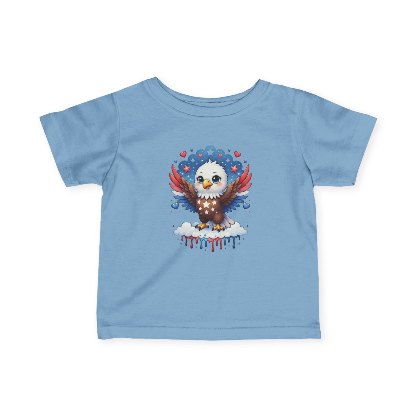 Infant Tee — "America 250" Patriotic Eagle Baby Shirt (4th of July, Memorial Day)