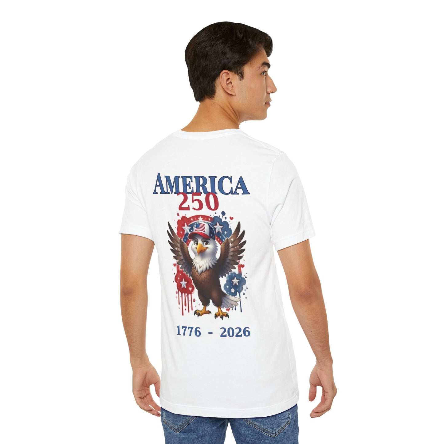 Dad / Grandapa America 250 Eagle T-Shirt — 1776-2026 Patriotic Fourth of July Tee