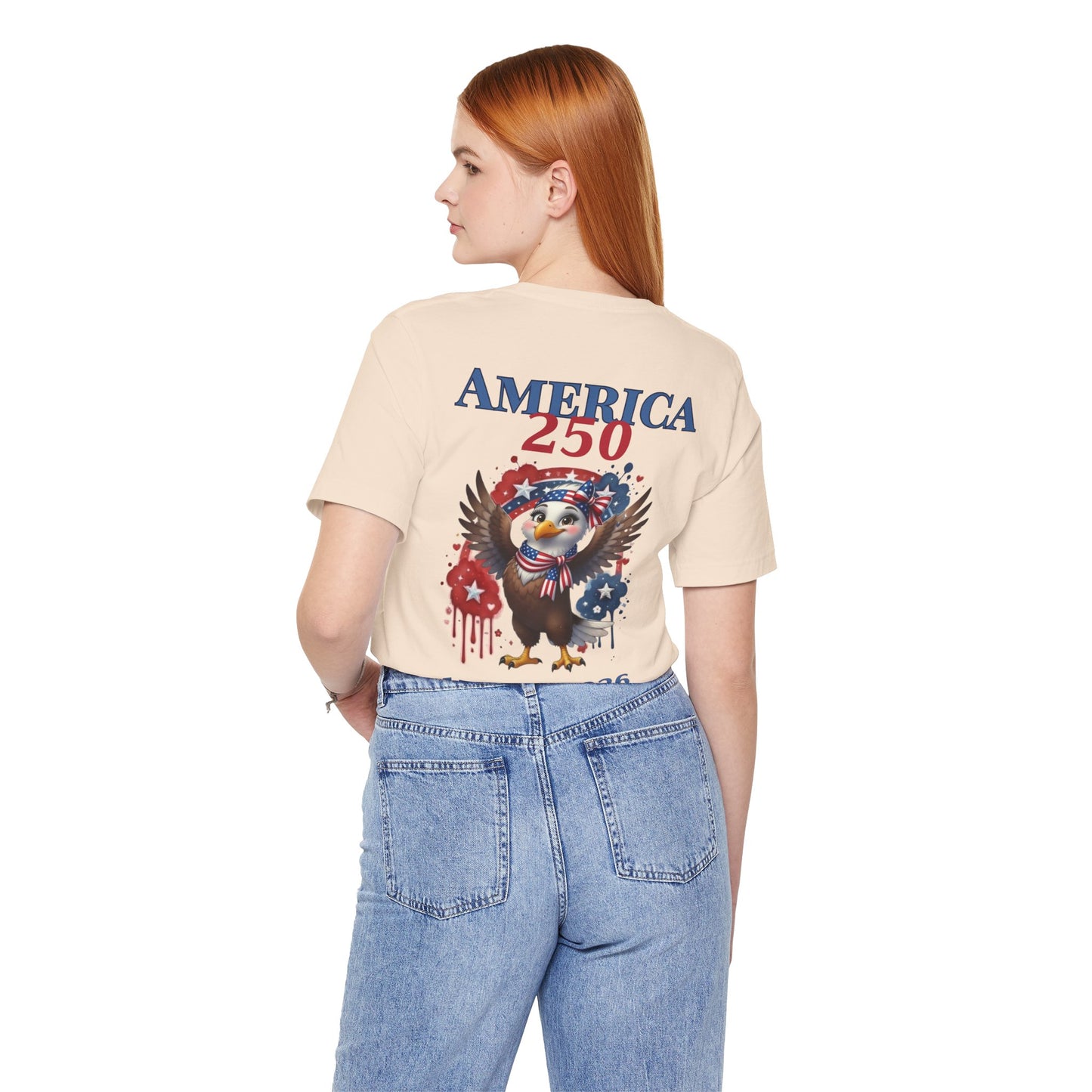 Mom / Aunt America 250 Eagle Woman's T-Shirt — 1776-2026 Patriotic Fourth of July Tee