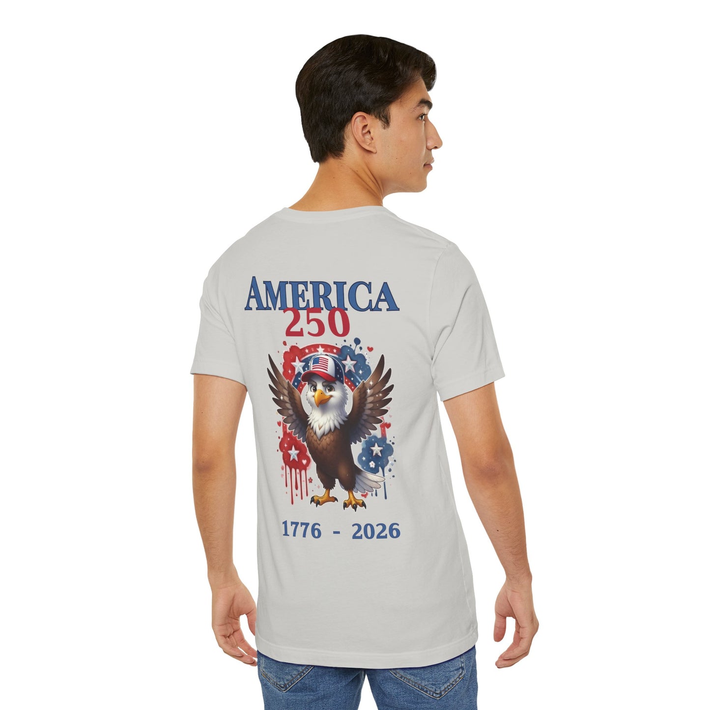 Dad / Grandapa America 250 Eagle T-Shirt — 1776-2026 Patriotic Fourth of July Tee