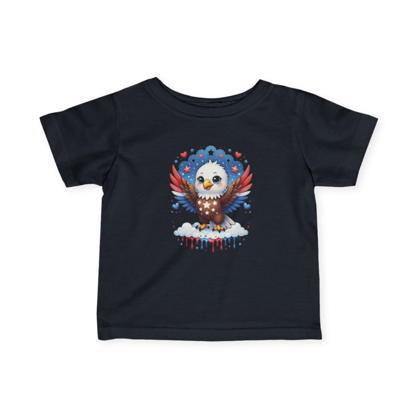 Infant Tee — "America 250" Patriotic Eagle Baby Shirt (4th of July, Memorial Day)