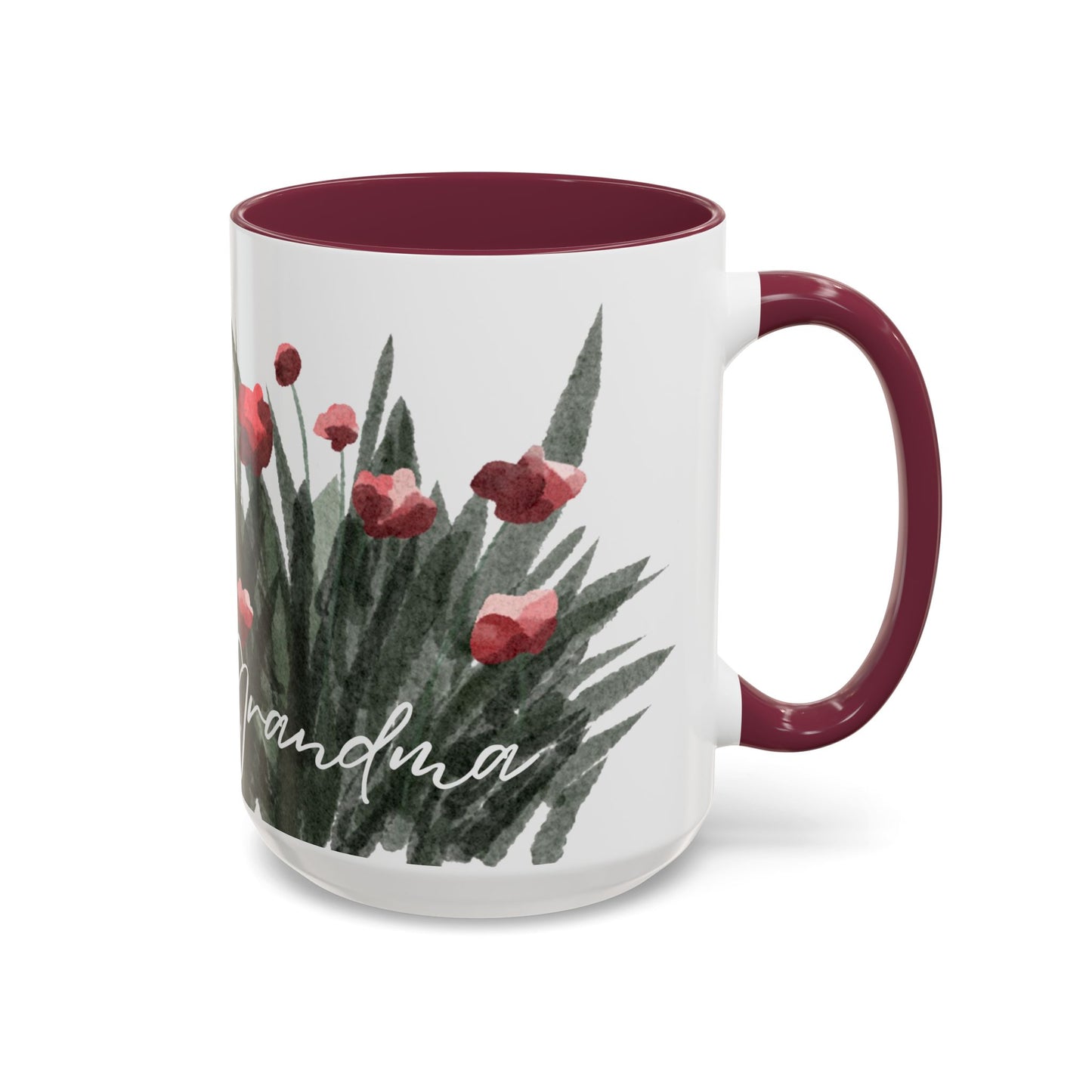Floral "Love You Grandma" Mugs (11oz, 15oz) - Gift of Love