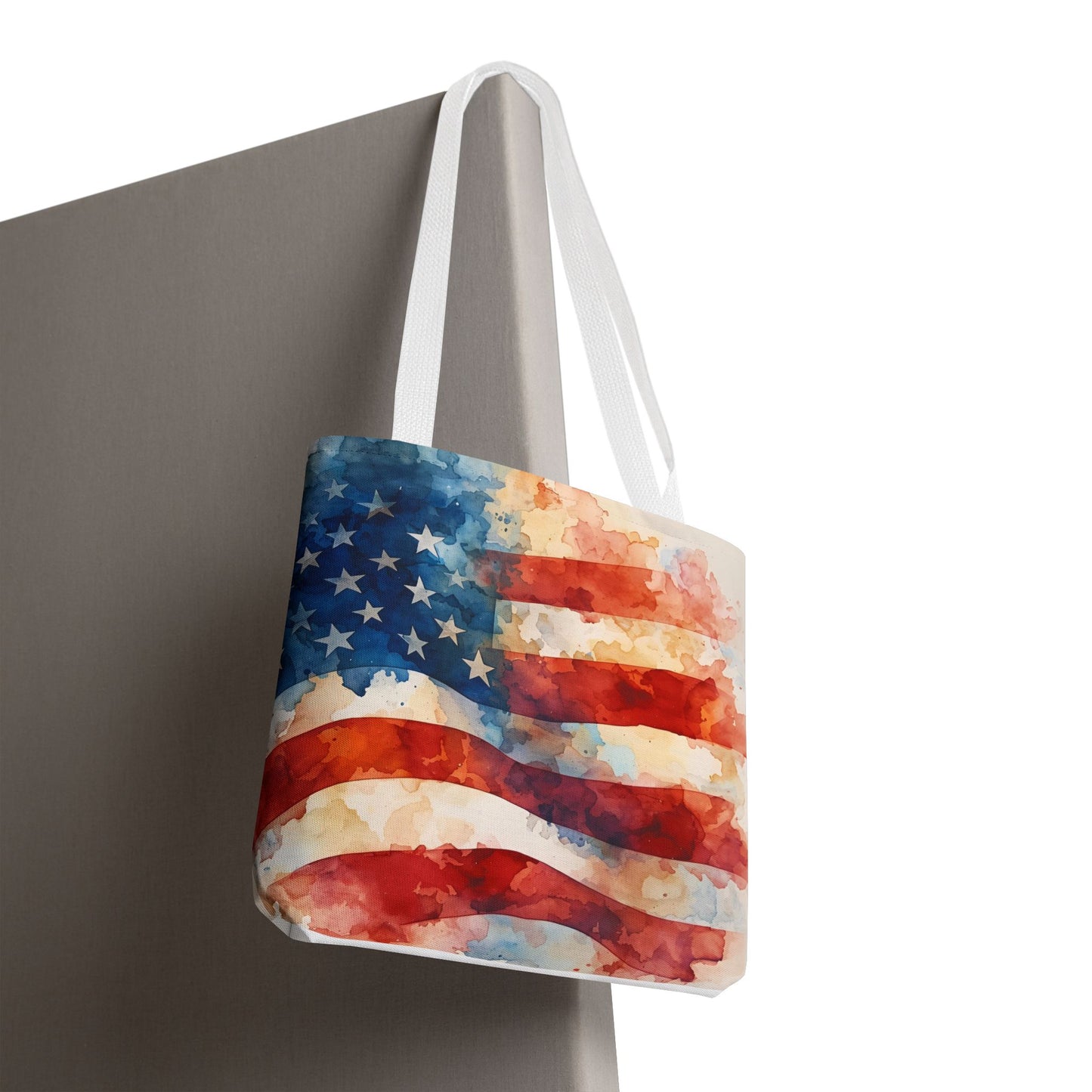 THE Flag Bag!  Patriotic Watercolor Tote Bag 13 x 13