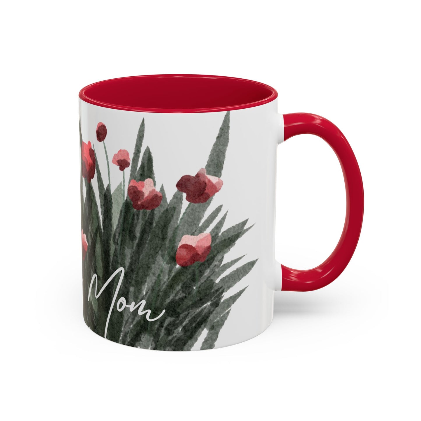 Floral "Love You Mom" Mugs (11oz, 15oz) - Gift of Love for Mom