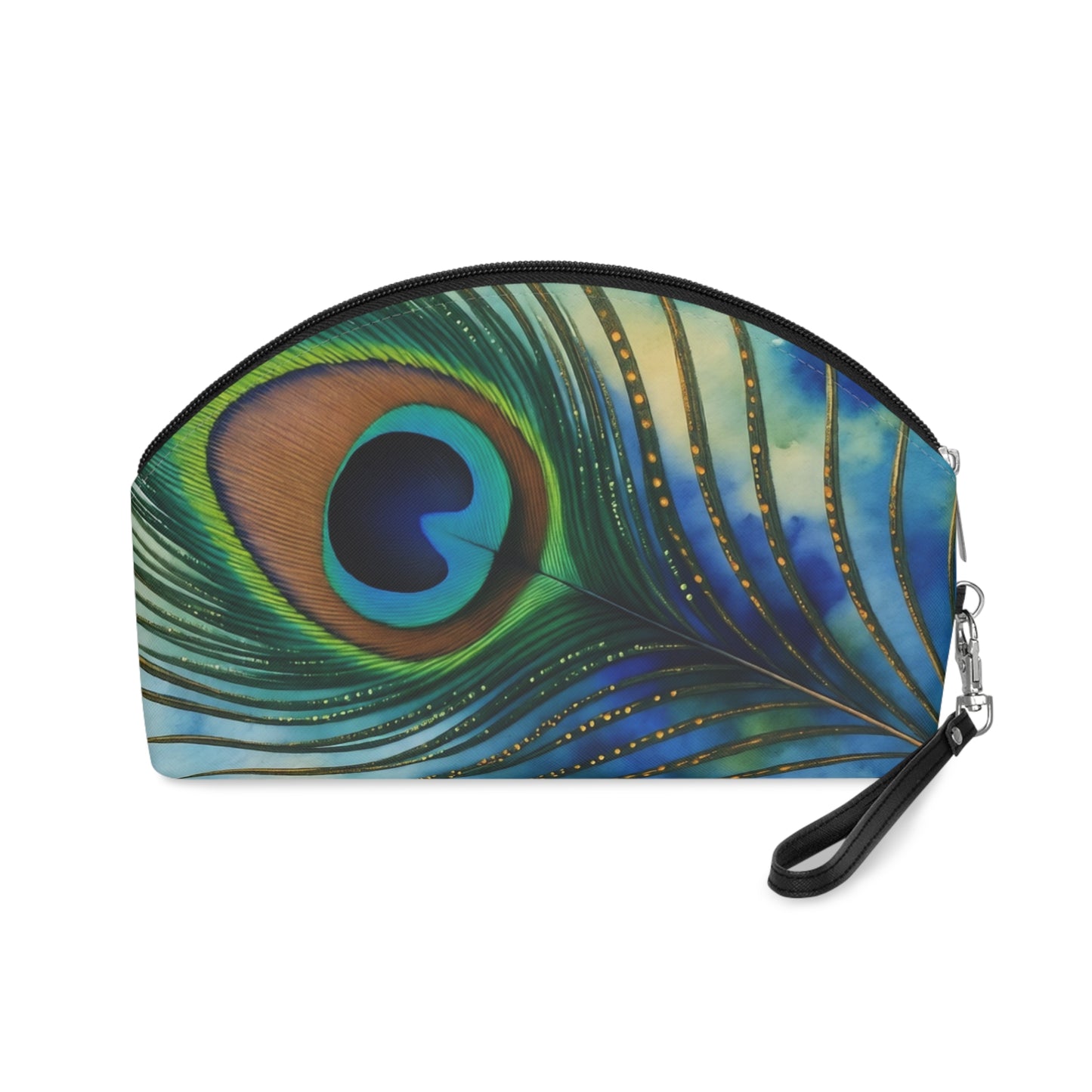 Peacock Feather Makeup Bag - Vibrant Cosmetic Pouch for Beauty Lovers