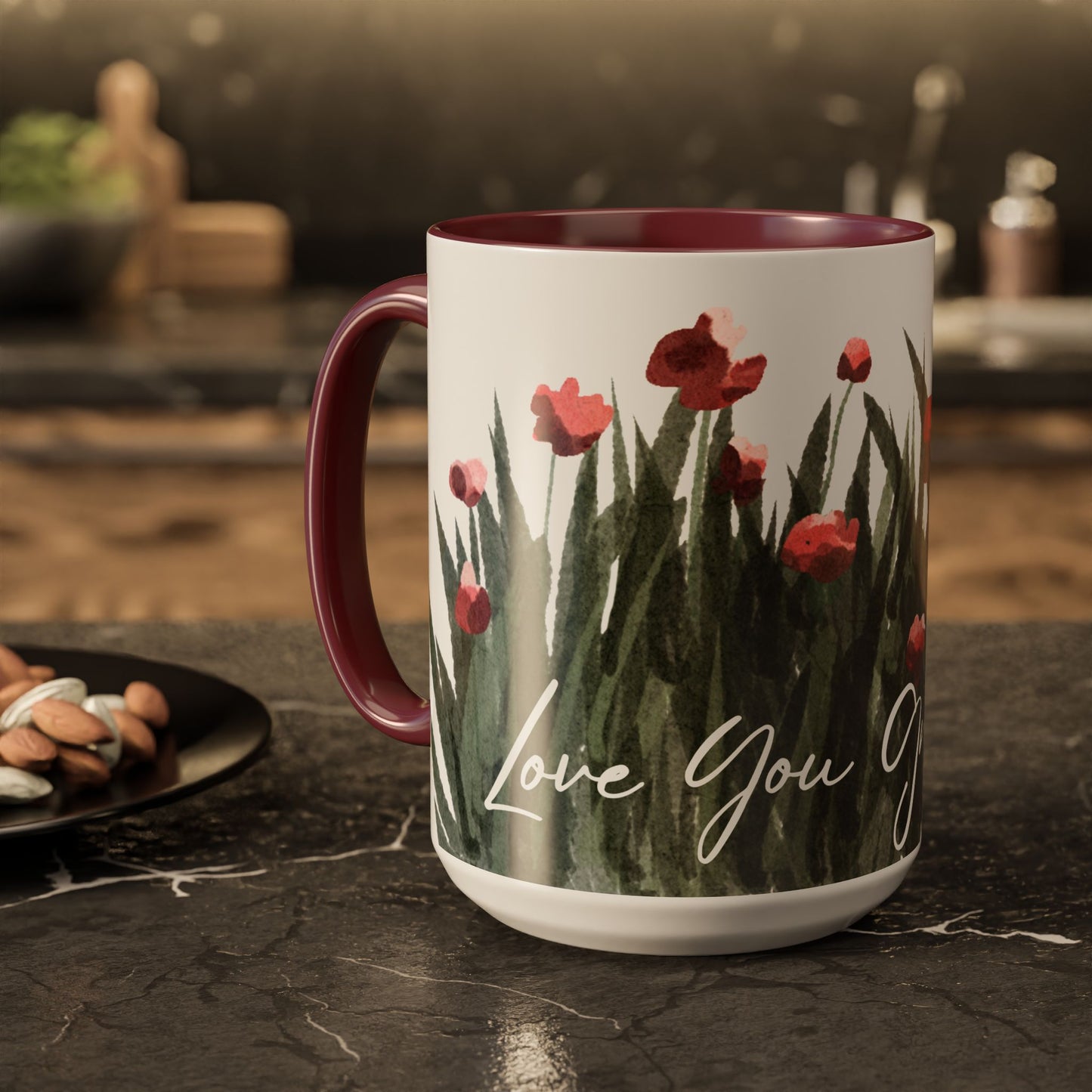 Floral "Love You Grandma" Mugs (11oz, 15oz) - Gift of Love