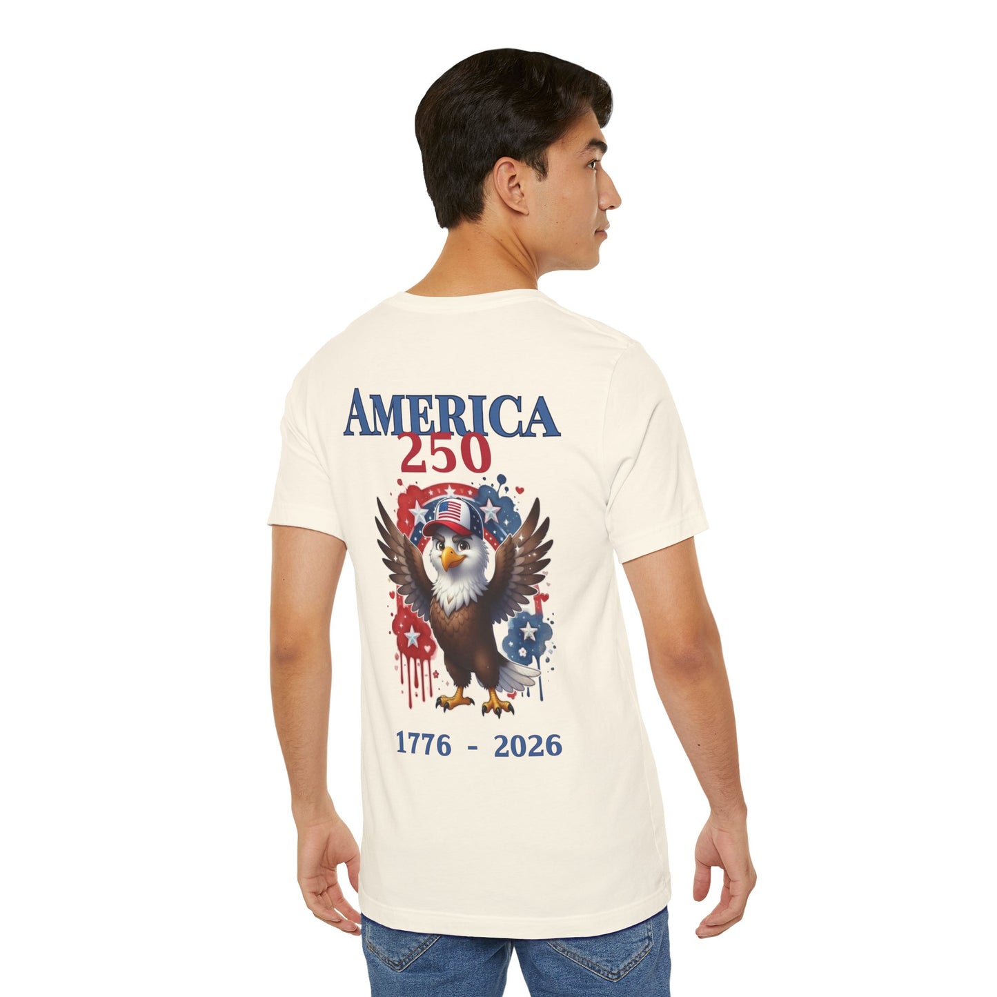 Dad / Grandapa America 250 Eagle T-Shirt — 1776-2026 Patriotic Fourth of July Tee