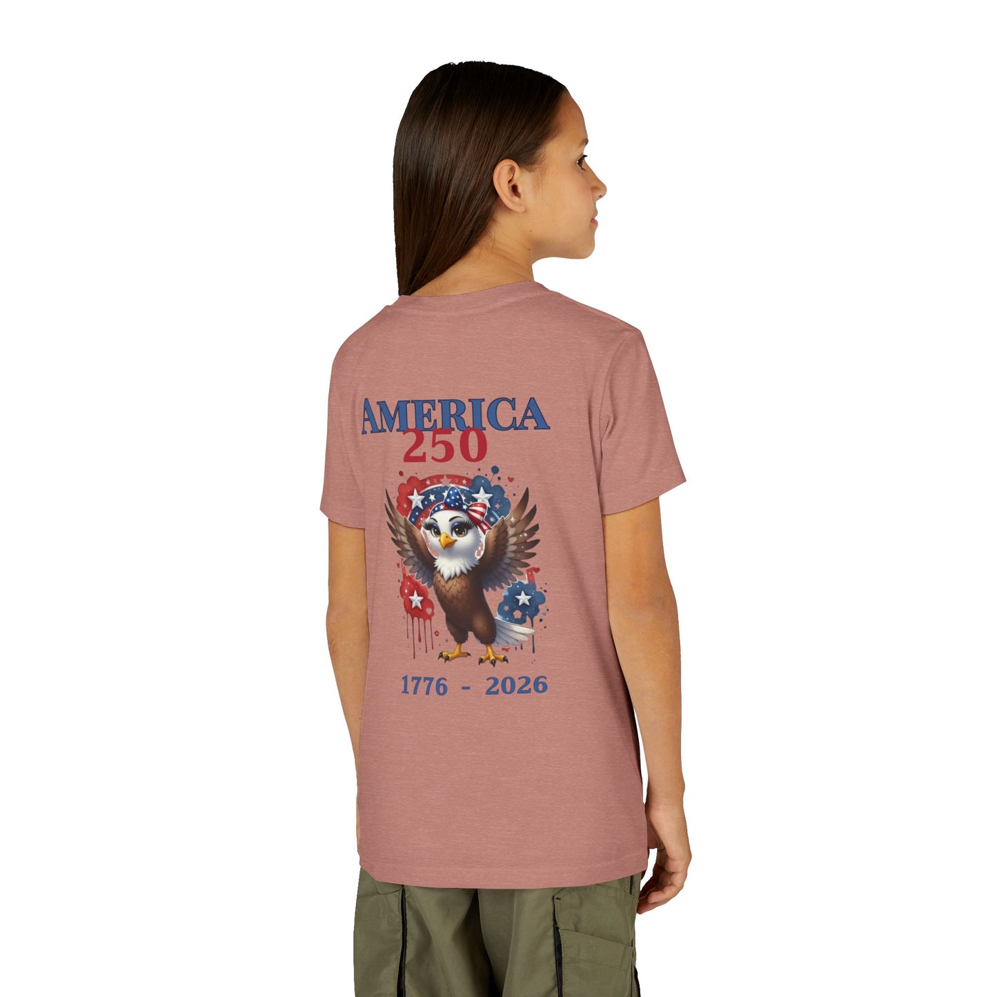 America 250 Patriotic Eagle 1776-2026 Independence Day Youth Shirt