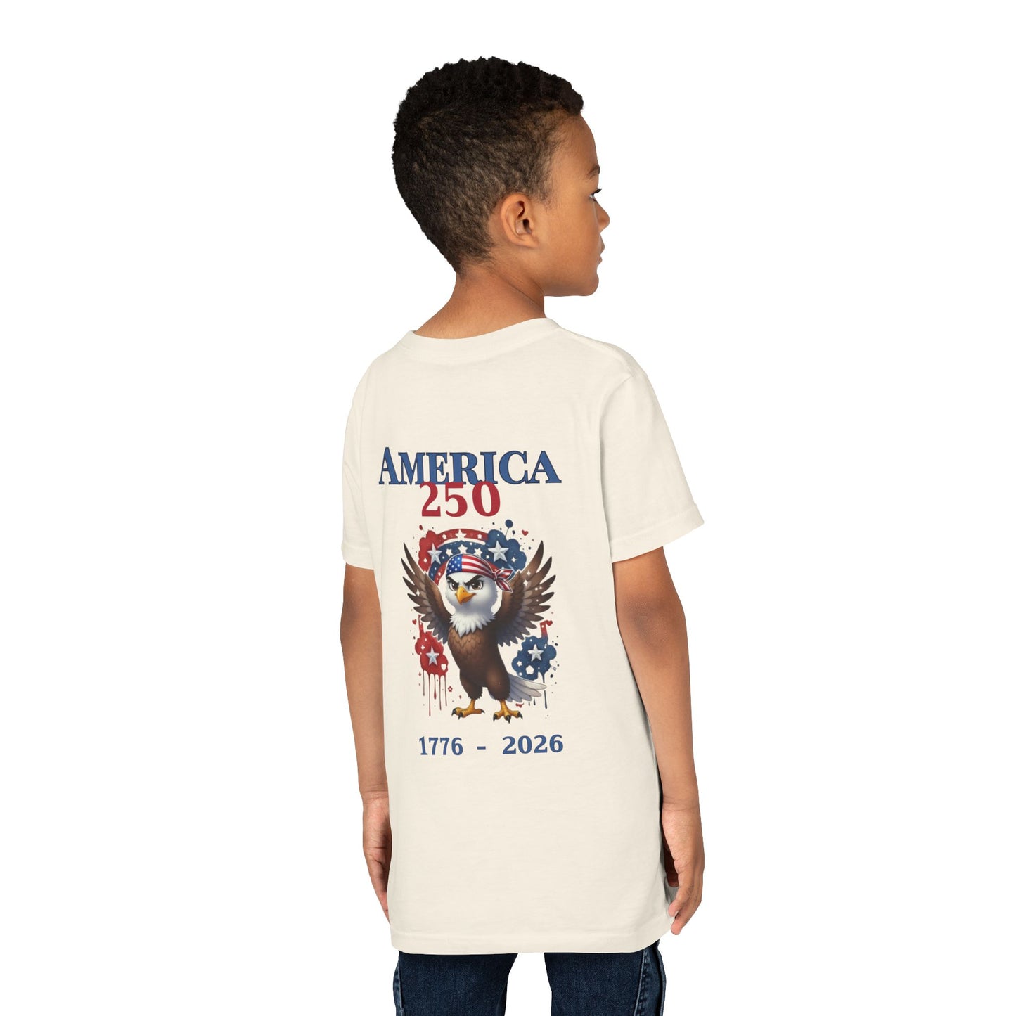 America 250 Patriotic Eagle 1776-2026 Independence Day Youth Shirt