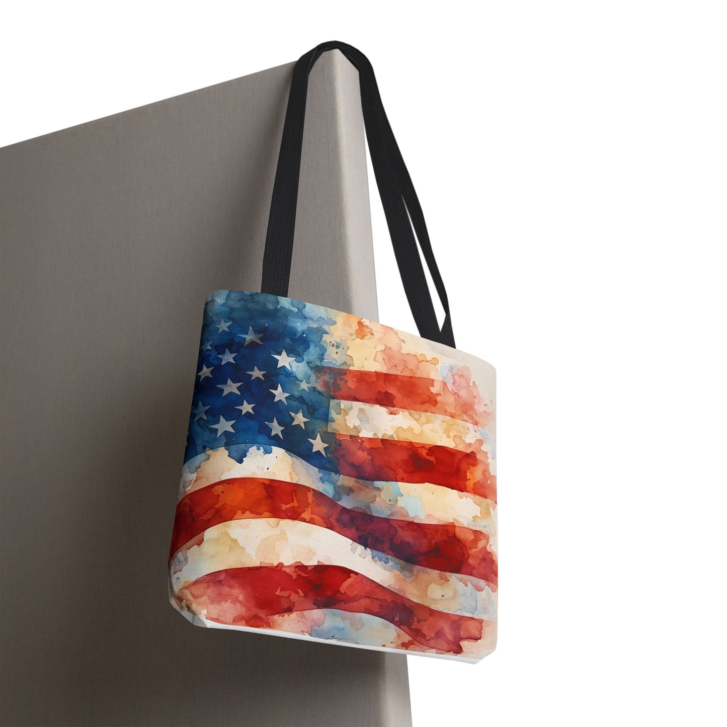 THE Flag Bag!  Patriotic Watercolor Tote Bag 13 x 13