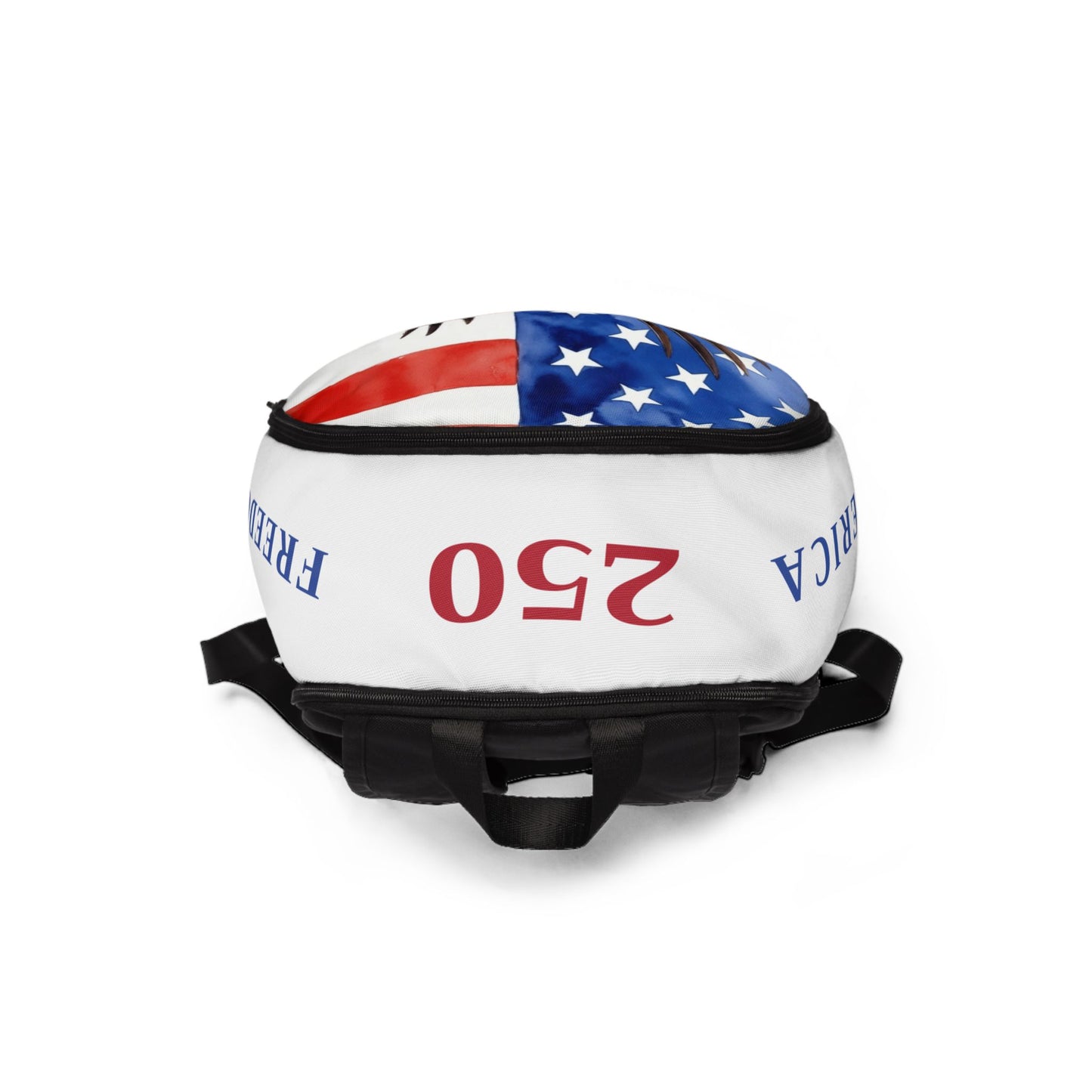 Patriotic 250th Anniversary Backpack - Freedom America Bald Eagle Flag Design - USA 1776-2026 Travel Bag