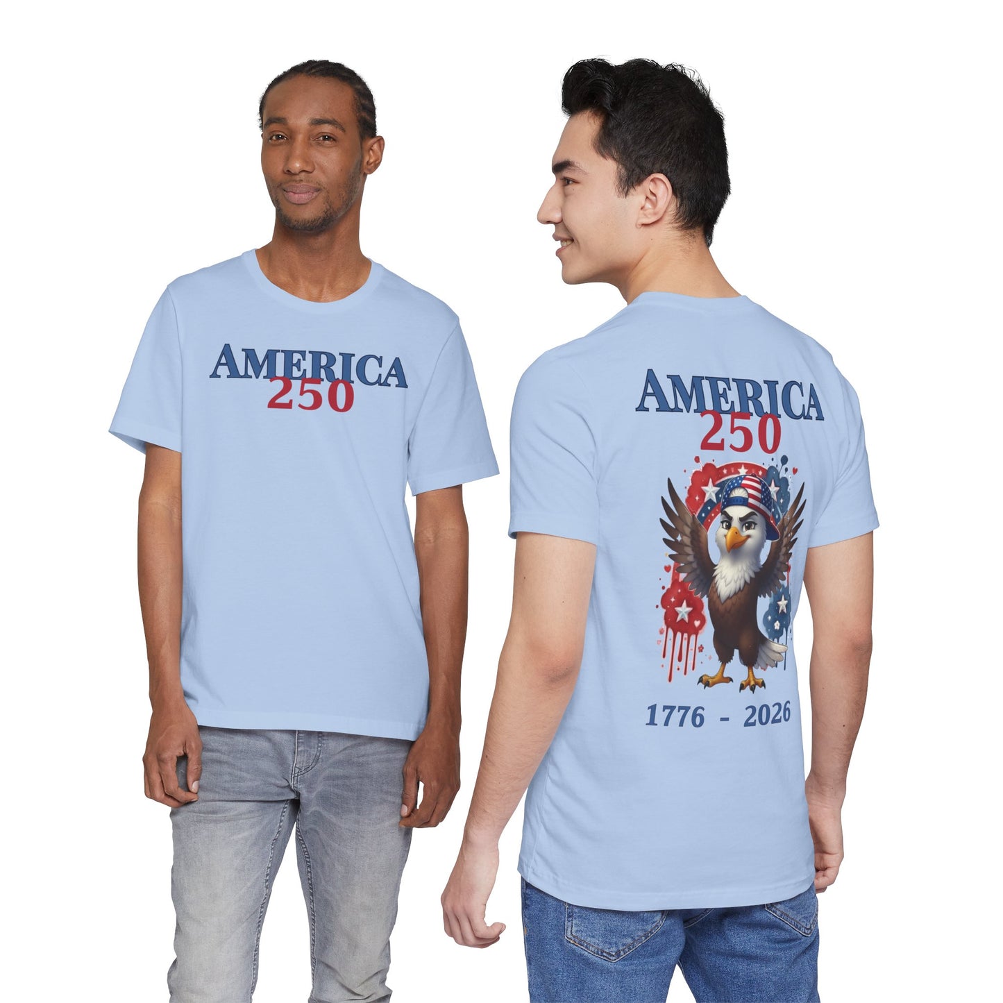 Boy / Man America 250 Eagle T-Shirt — 1776-2026 Patriotic Fourth of July Tee