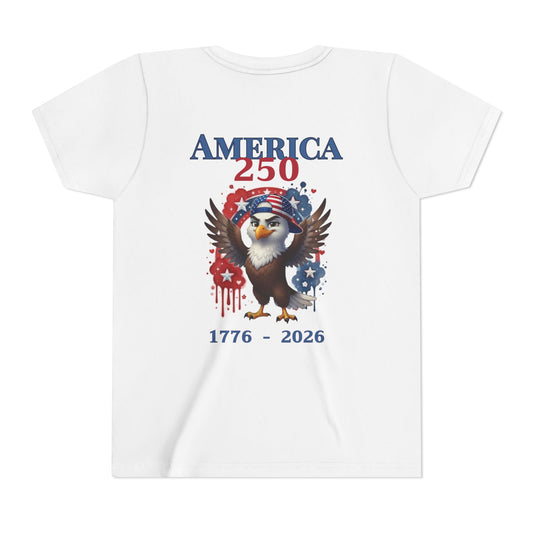 America 250 Youth Tee — Patriotic Eagle 1776-2026 Kids T-Shirt