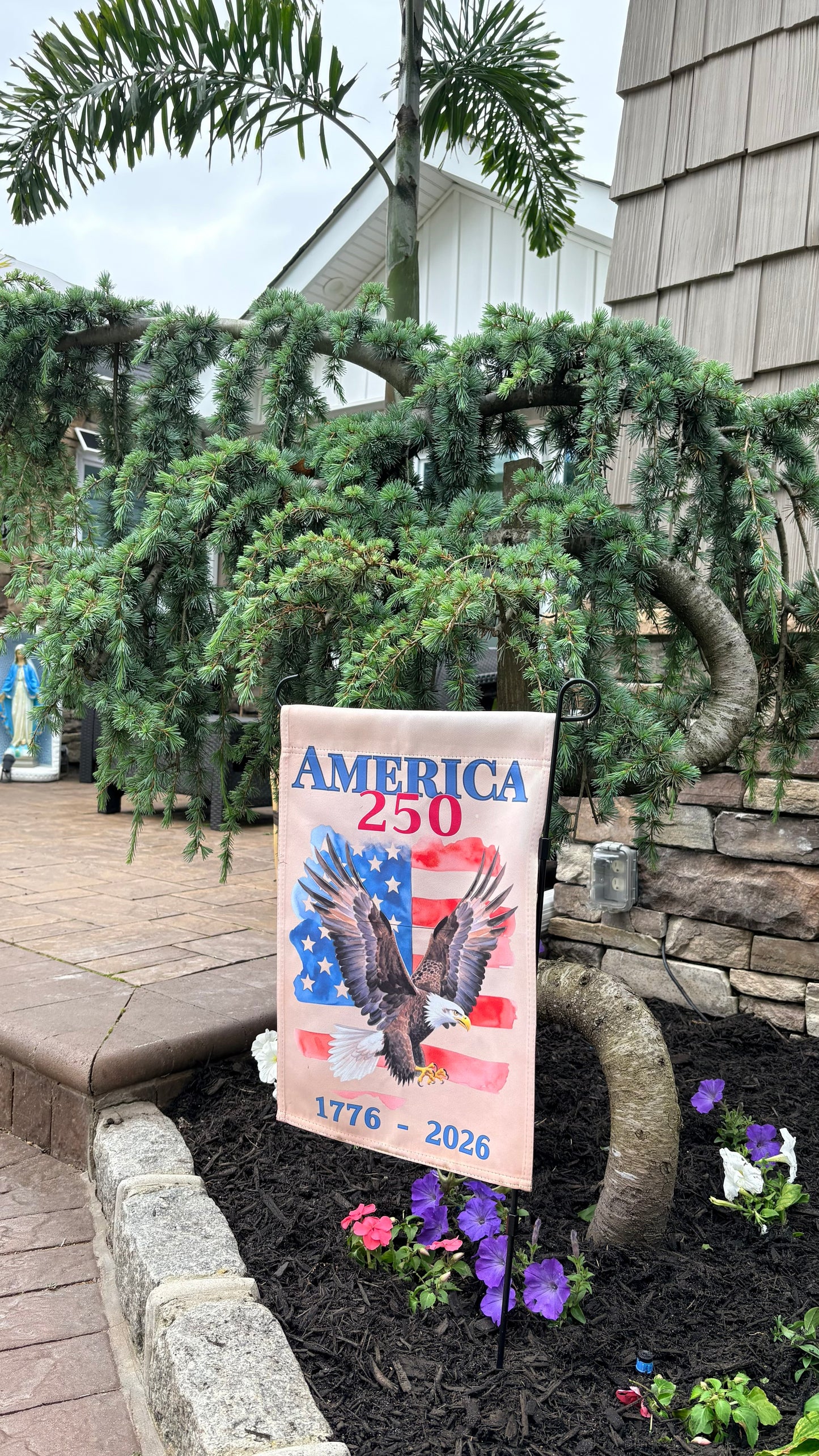 Eagle Patriotic Garden & House Banner