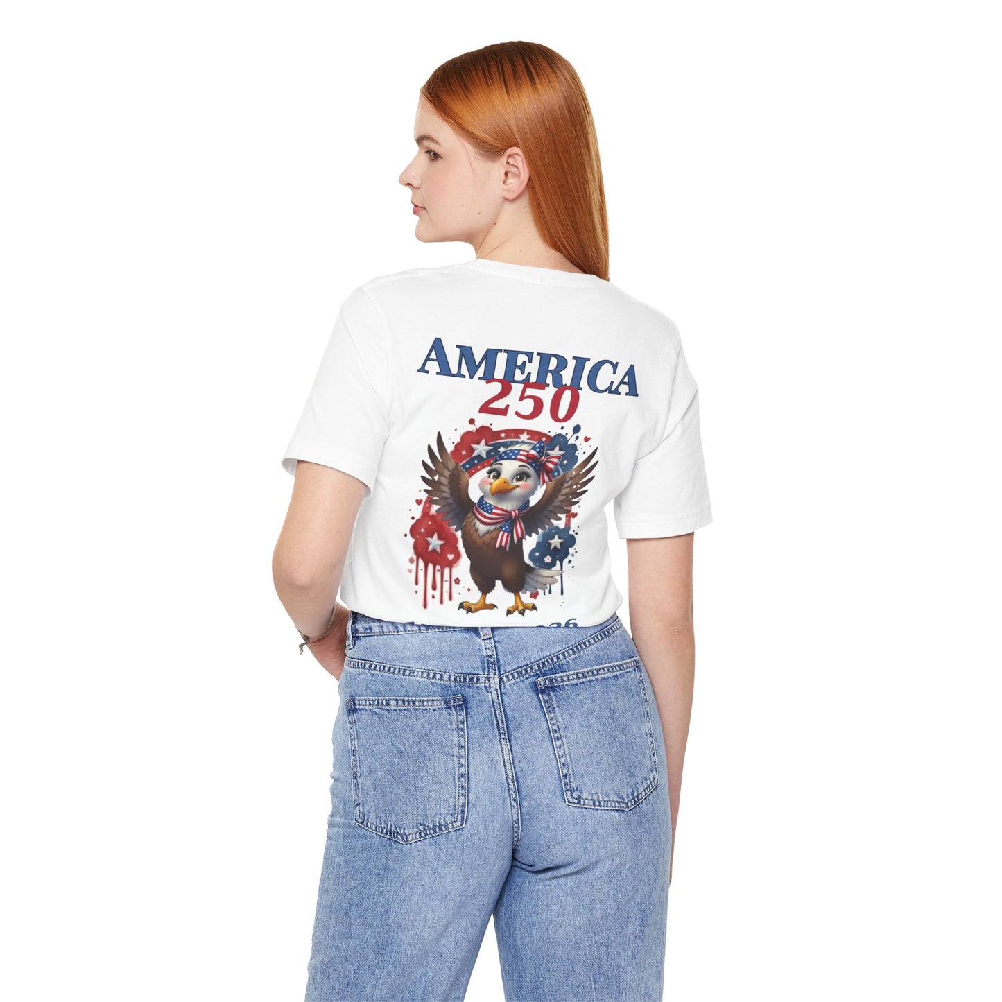 Mom / Aunt America 250 Eagle Woman's T-Shirt — 1776-2026 Patriotic Fourth of July Tee