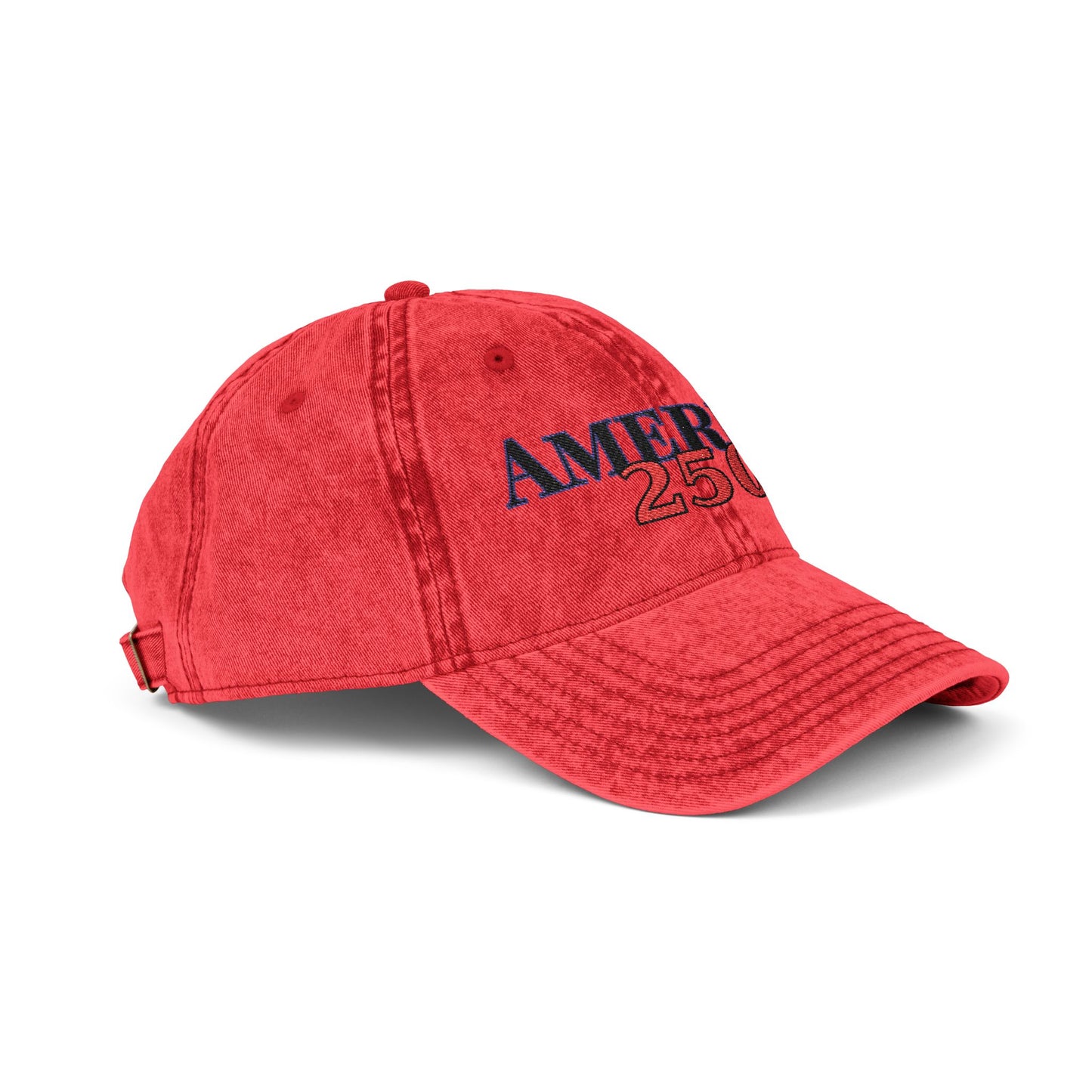 America 250 Vintage Cap (Embroidery) - Patriotic Hat