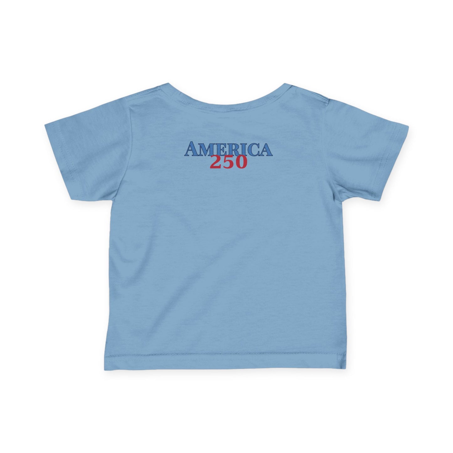 Infant Tee — "America 250" Patriotic Eagle Baby Shirt (4th of July, Memorial Day)