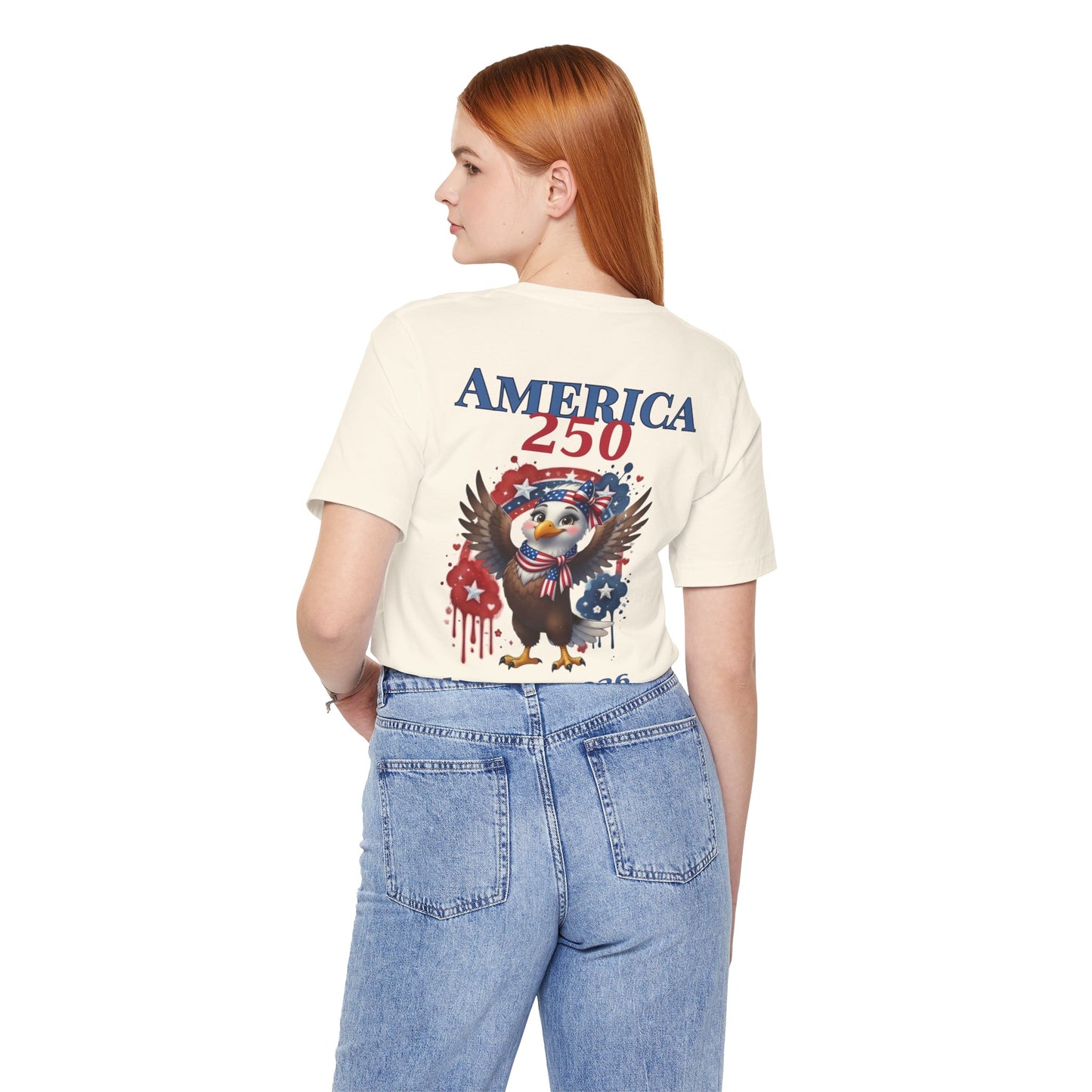 Mom / Aunt America 250 Eagle Woman's T-Shirt — 1776-2026 Patriotic Fourth of July Tee