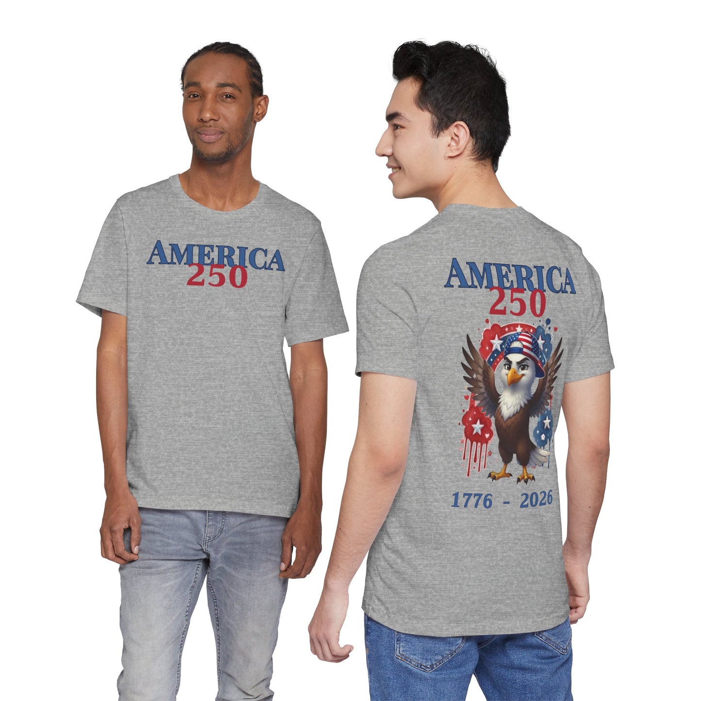 Boy / Man America 250 Eagle T-Shirt — 1776-2026 Patriotic Fourth of July Tee