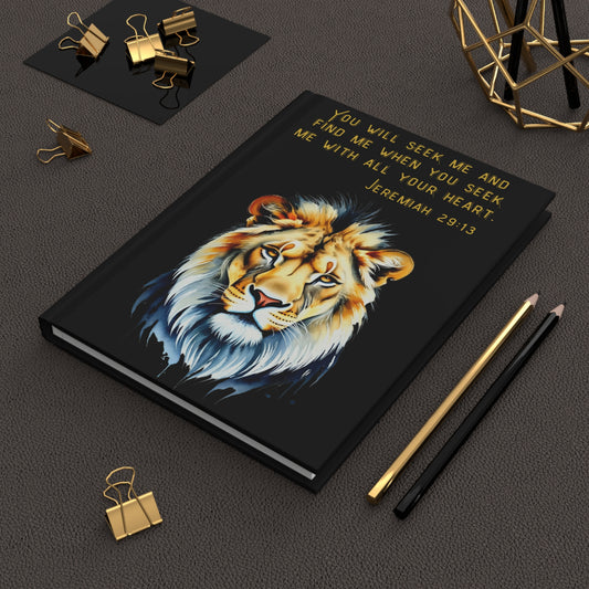 Inspirational Lion Hardcover Journal
