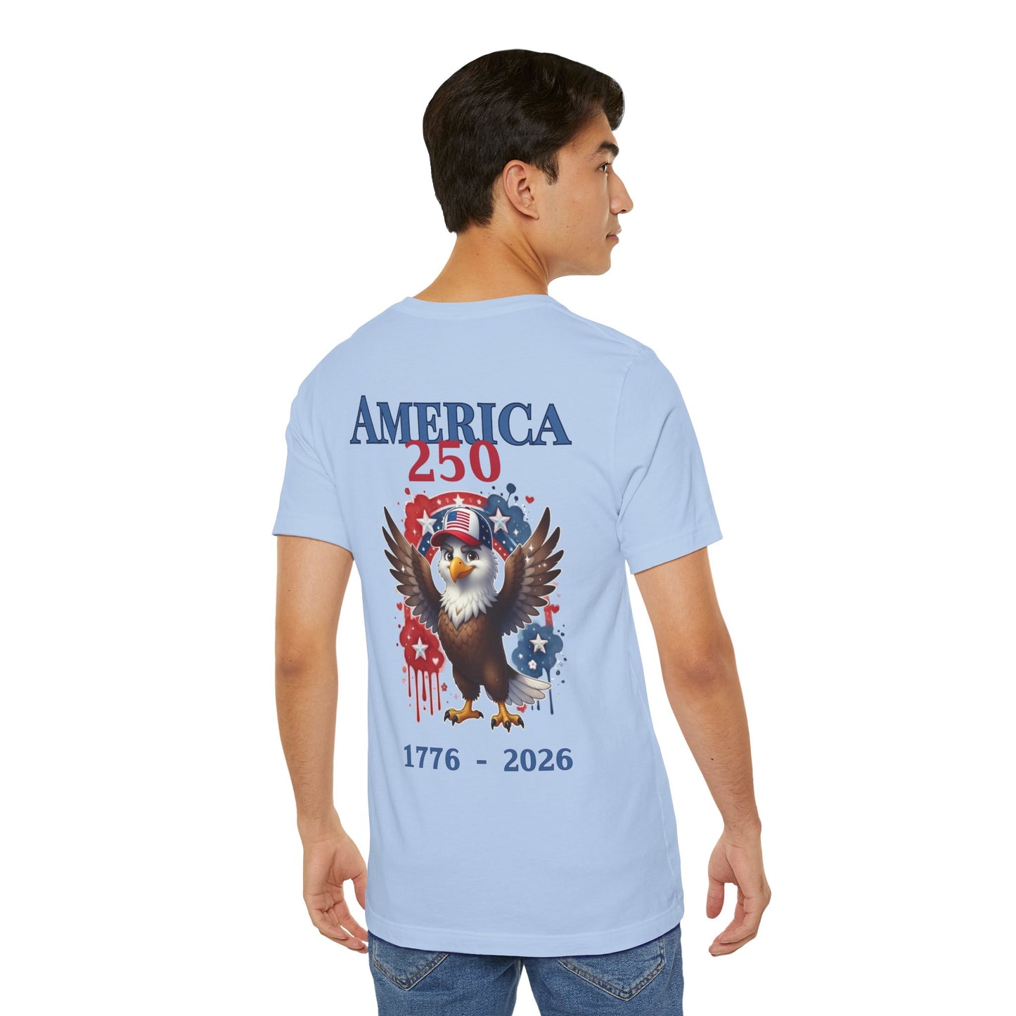 Dad / Grandapa America 250 Eagle T-Shirt — 1776-2026 Patriotic Fourth of July Tee