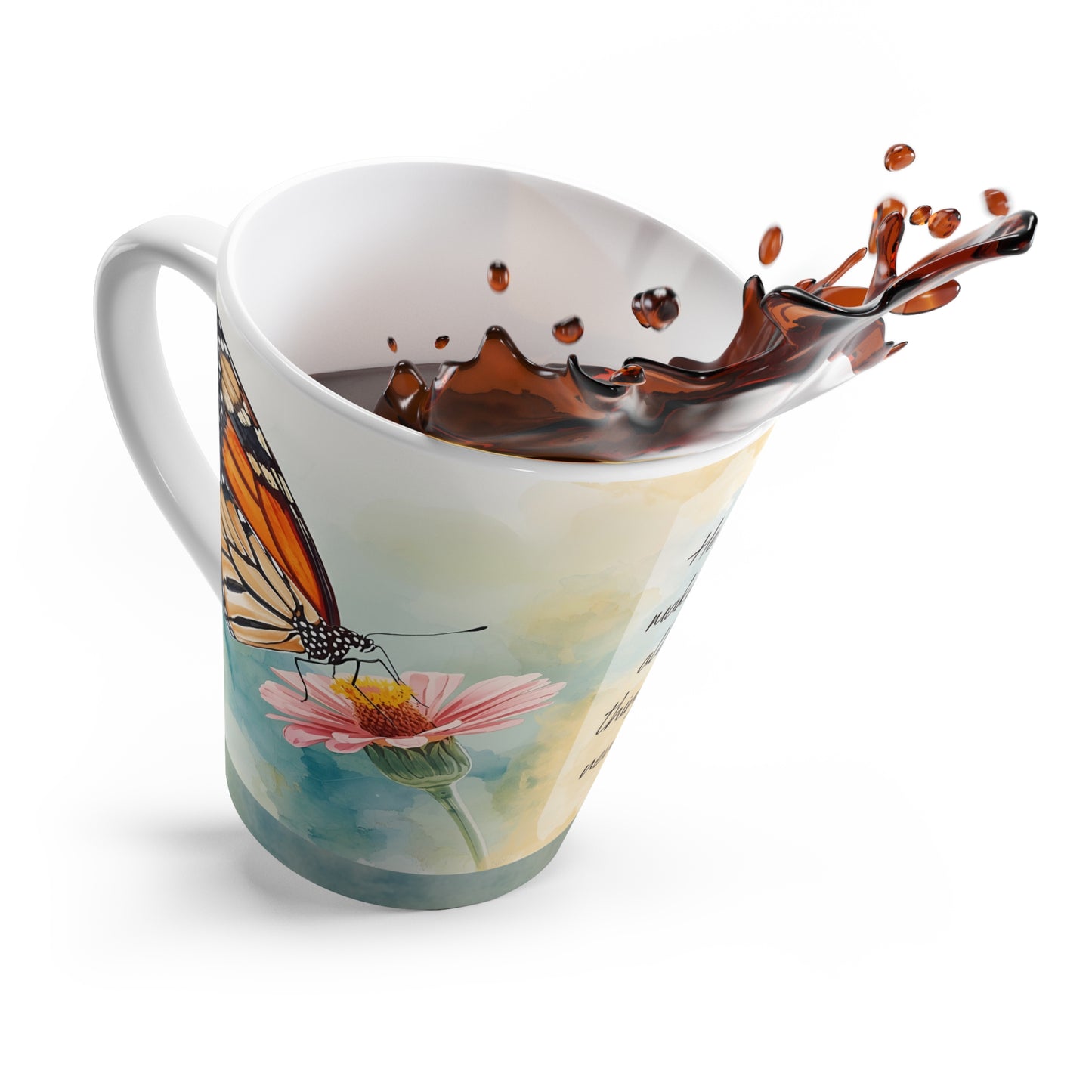 Butterfly Latte Mug - He Makes All Things New
