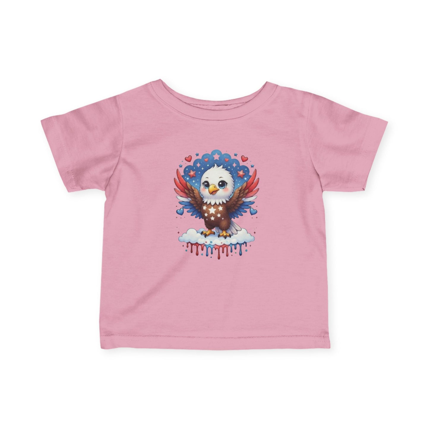 Infant Tee — "America 250" Patriotic Eagle Baby Shirt (4th of July, Memorial Day)