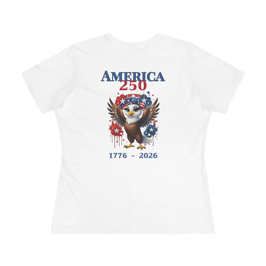 America 250 Patriotic Eagle Woman's T-Shirt – 1776-2026 Semiquincentennial Celebration