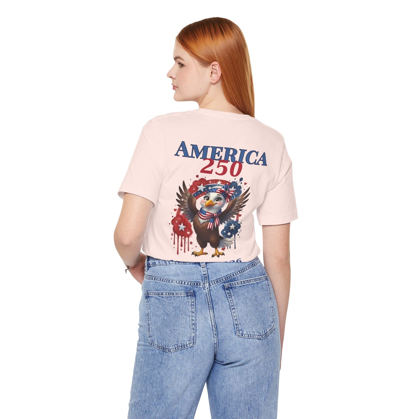 Mom / Aunt America 250 Eagle Woman's T-Shirt — 1776-2026 Patriotic Fourth of July Tee