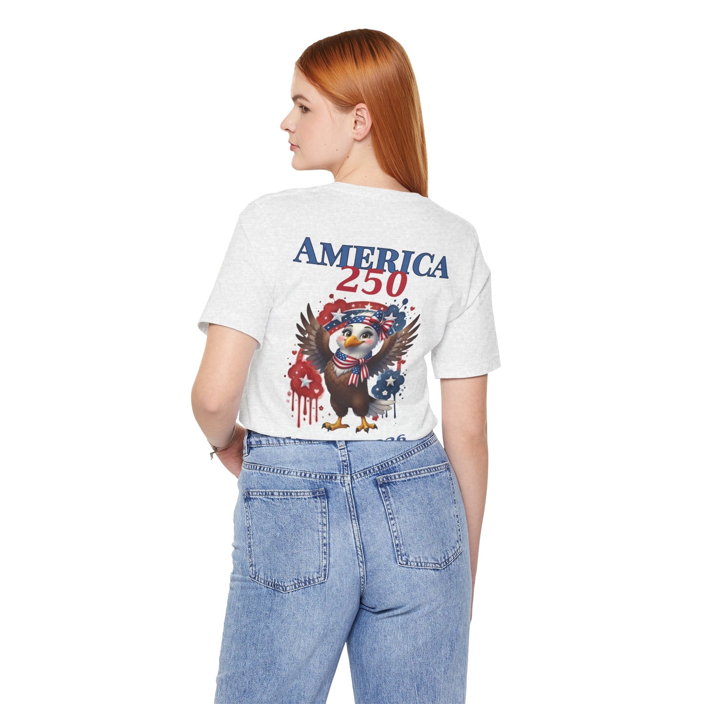 Mom / Aunt America 250 Eagle Woman's T-Shirt — 1776-2026 Patriotic Fourth of July Tee