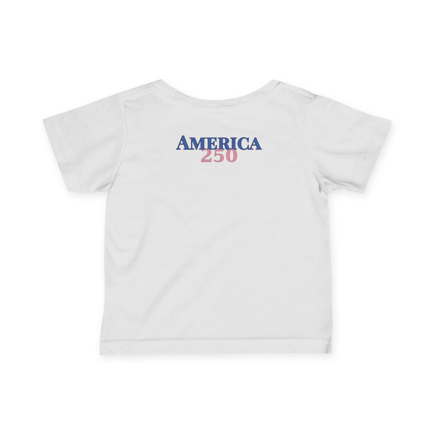Infant Tee — "America 250" Patriotic Baby Girl Eagle Shirt (4th of July, Memorial Day)