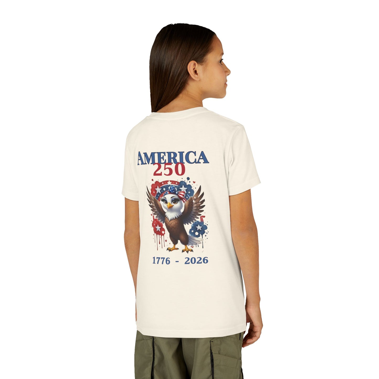 America 250 Patriotic Eagle 1776-2026 Independence Day Youth Shirt