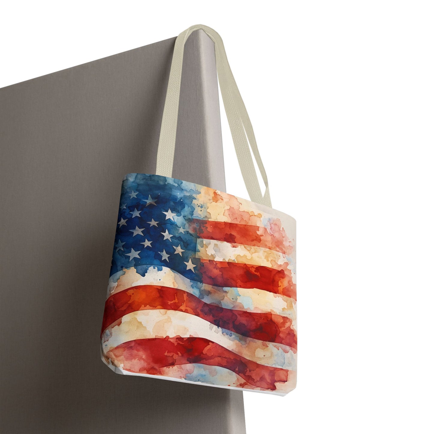 THE Flag Bag!  Patriotic Watercolor Tote Bag 13 x 13