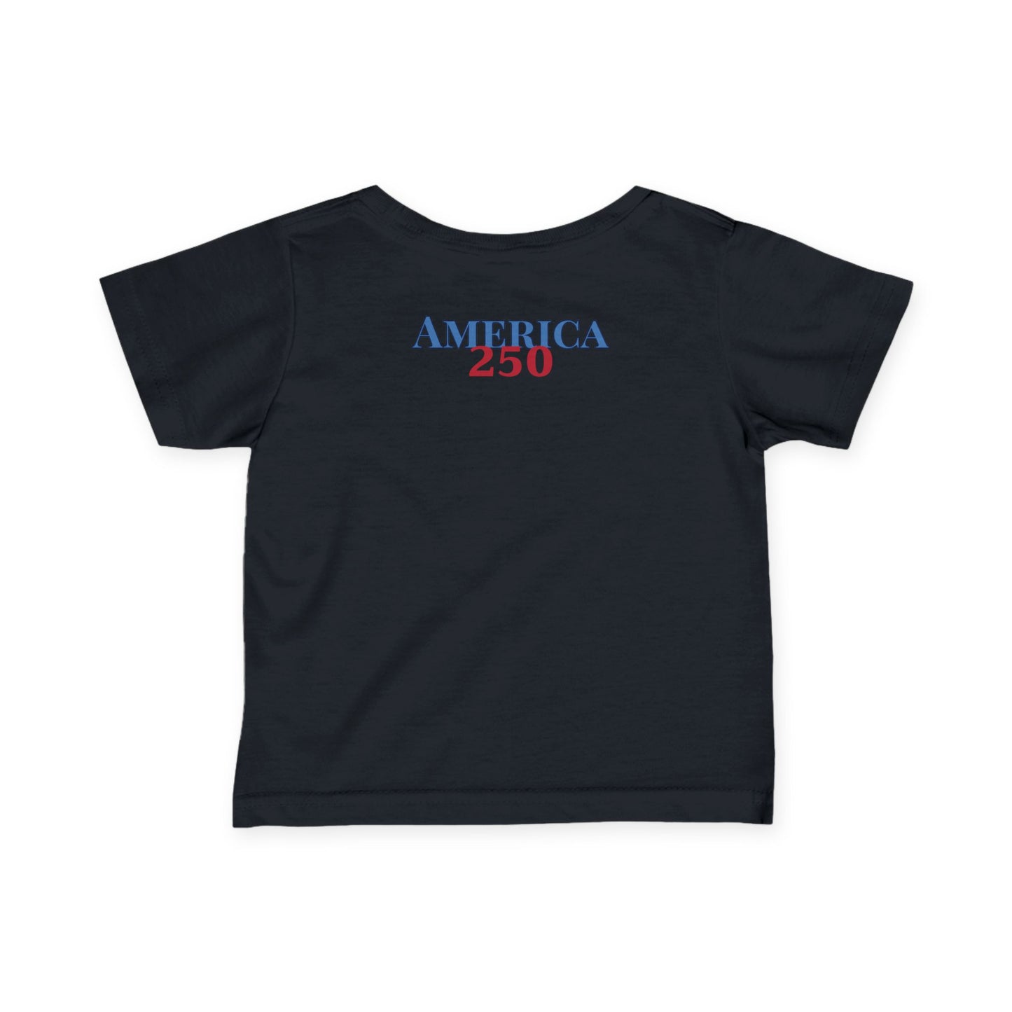 Infant Tee — "America 250" Patriotic Eagle Baby Shirt (4th of July, Memorial Day)