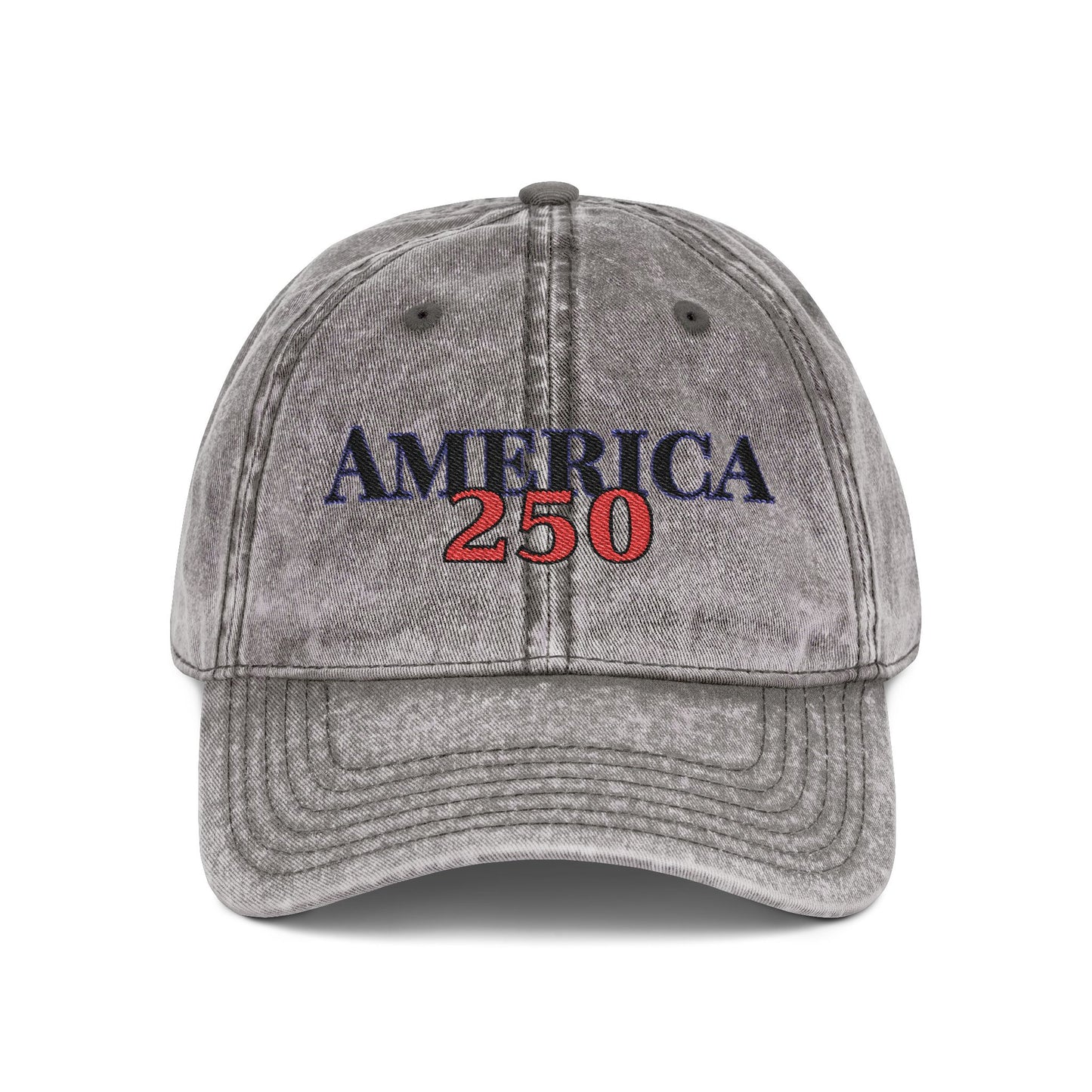 America 250 Vintage Cap (Embroidery) - Patriotic Hat