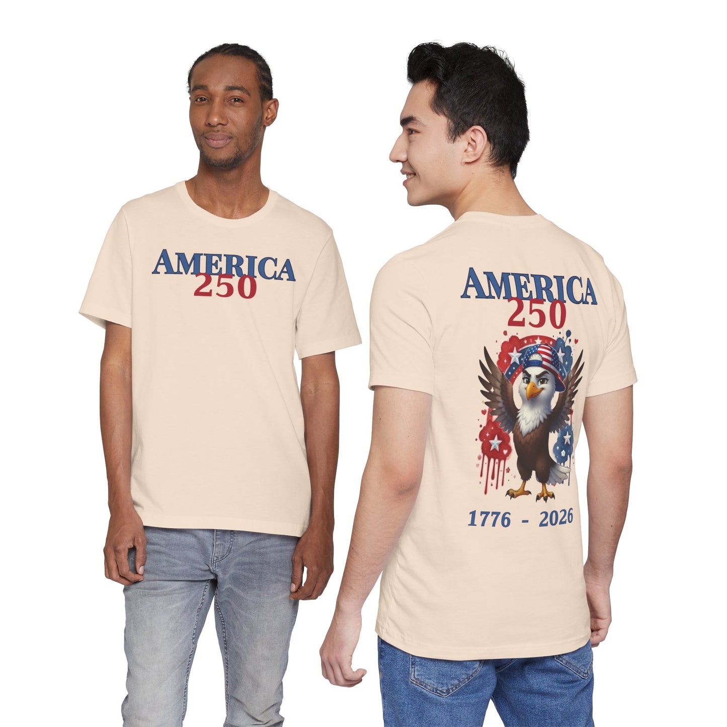 Boy / Man America 250 Eagle T-Shirt — 1776-2026 Patriotic Fourth of July Tee