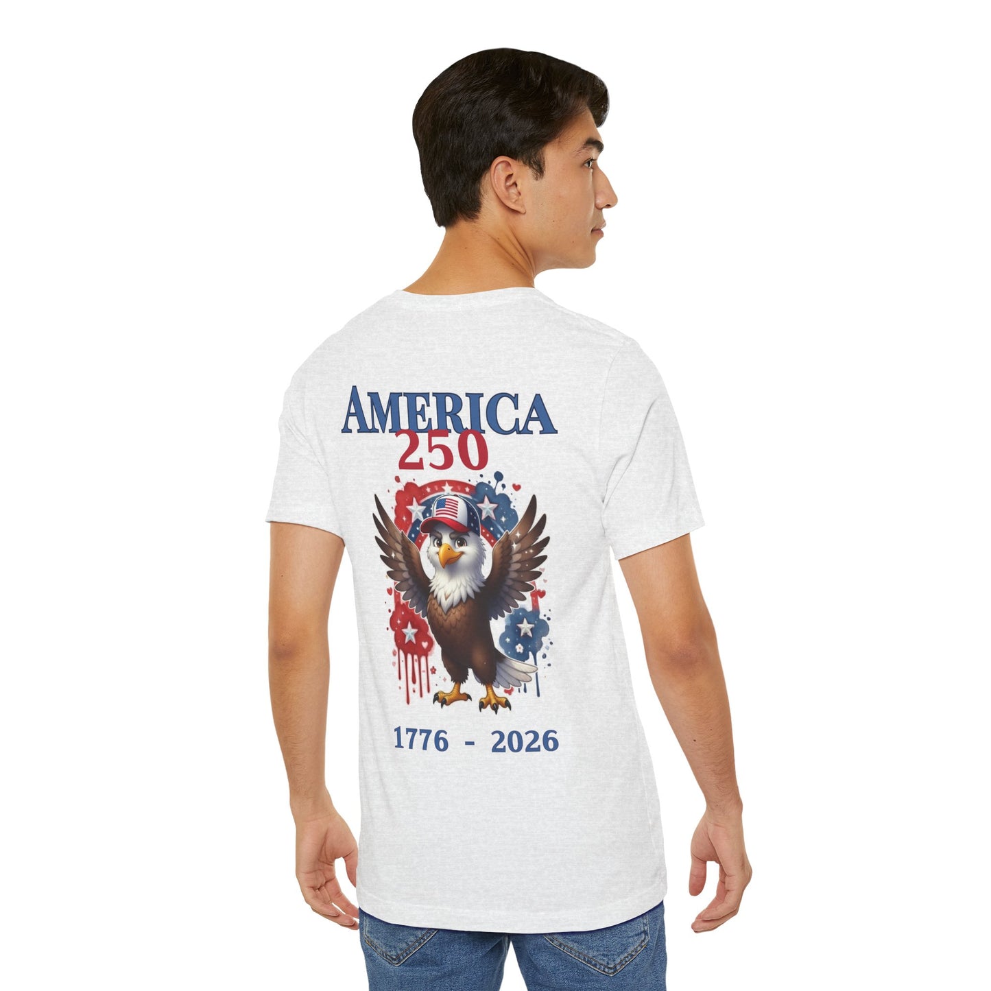 Dad / Grandapa America 250 Eagle T-Shirt — 1776-2026 Patriotic Fourth of July Tee