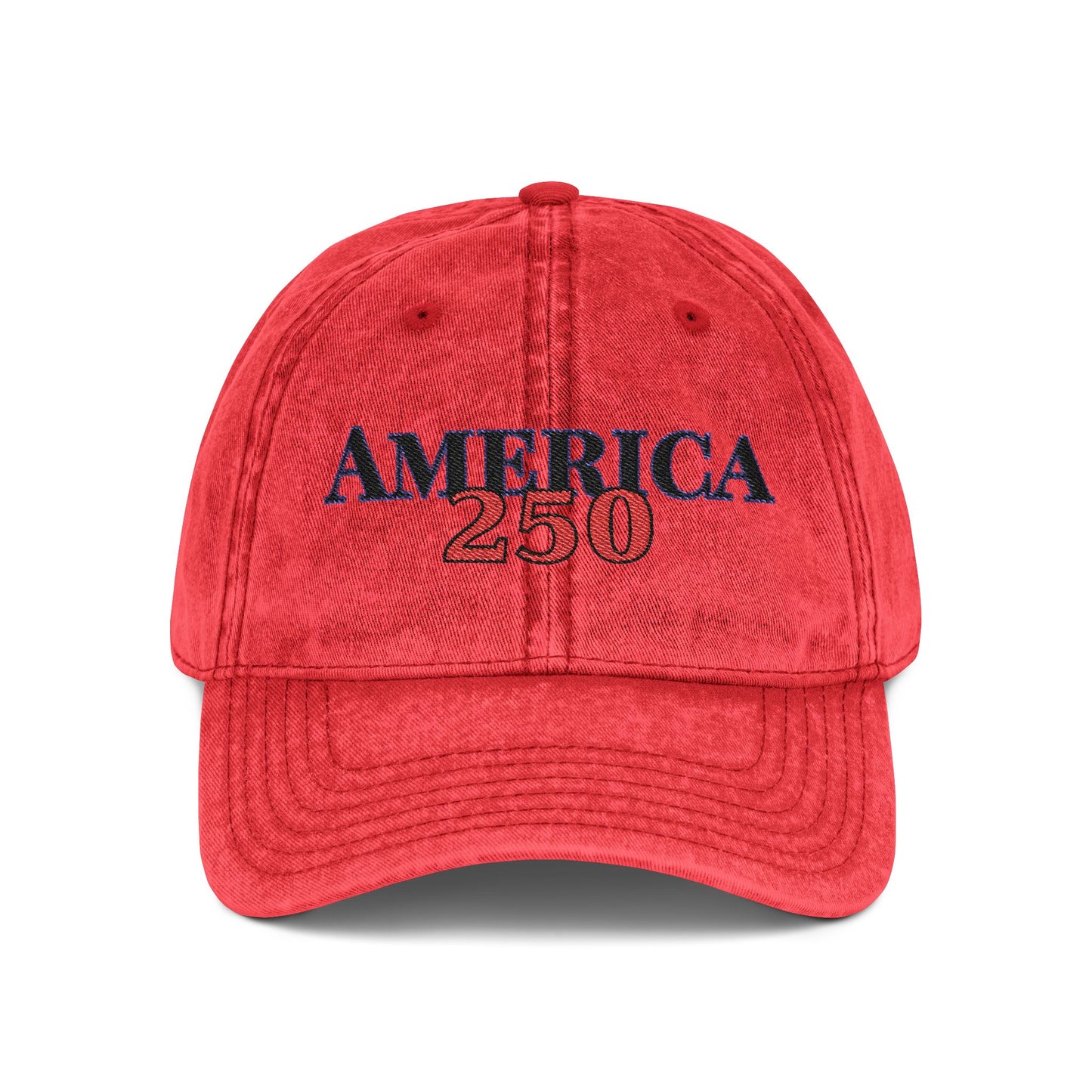 America 250 Vintage Cap (Embroidery) - Patriotic Hat